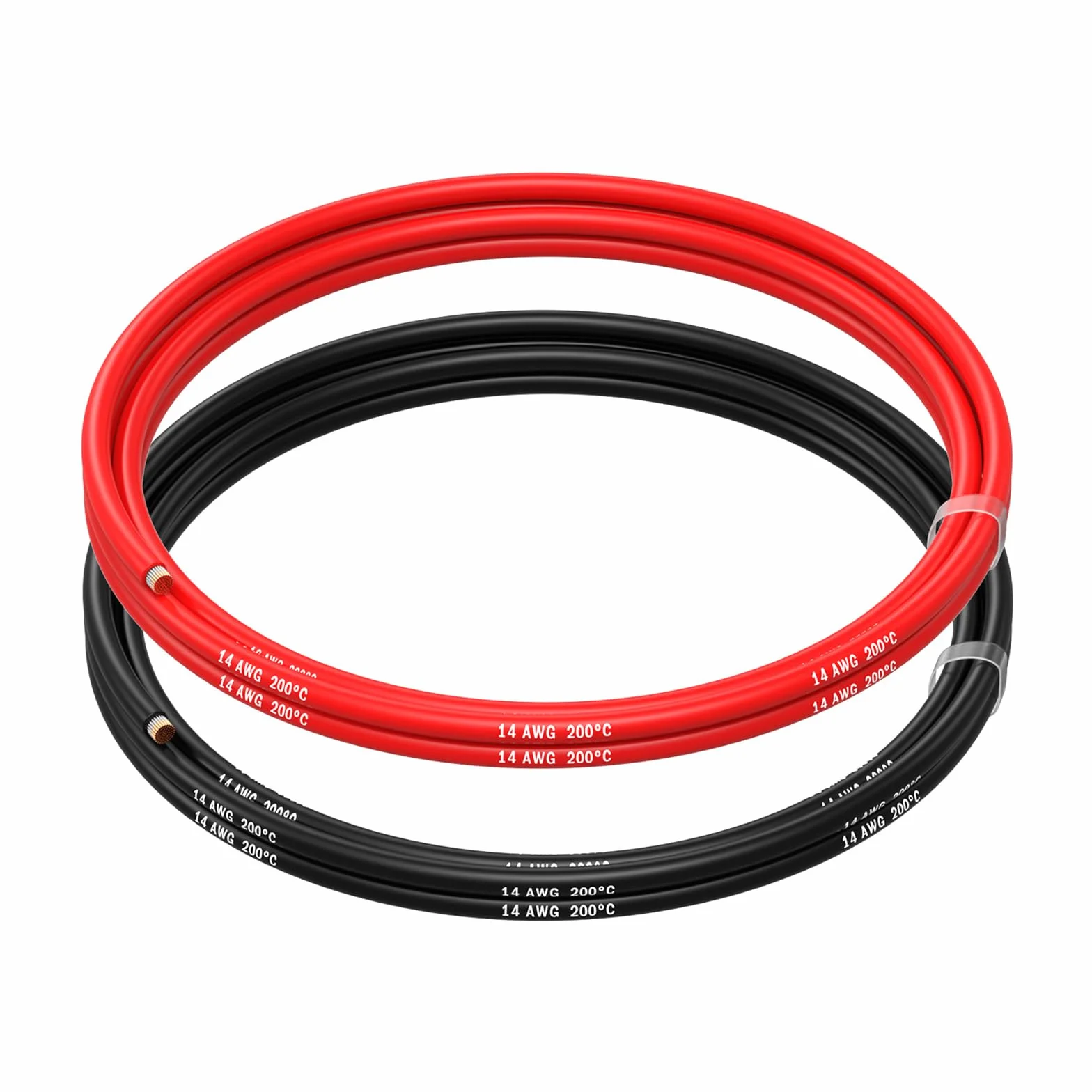 MMOBIEL 14 AWG silikonowy kabel elektroniczny – 14 G (2,08 mm²), ocynkowany kabel miedziany – 2 oddzielne kable czerwone i czarne, każdy 1,5 m / 5 ft do RC, dronów, drukarek 3D, baterii, kabli