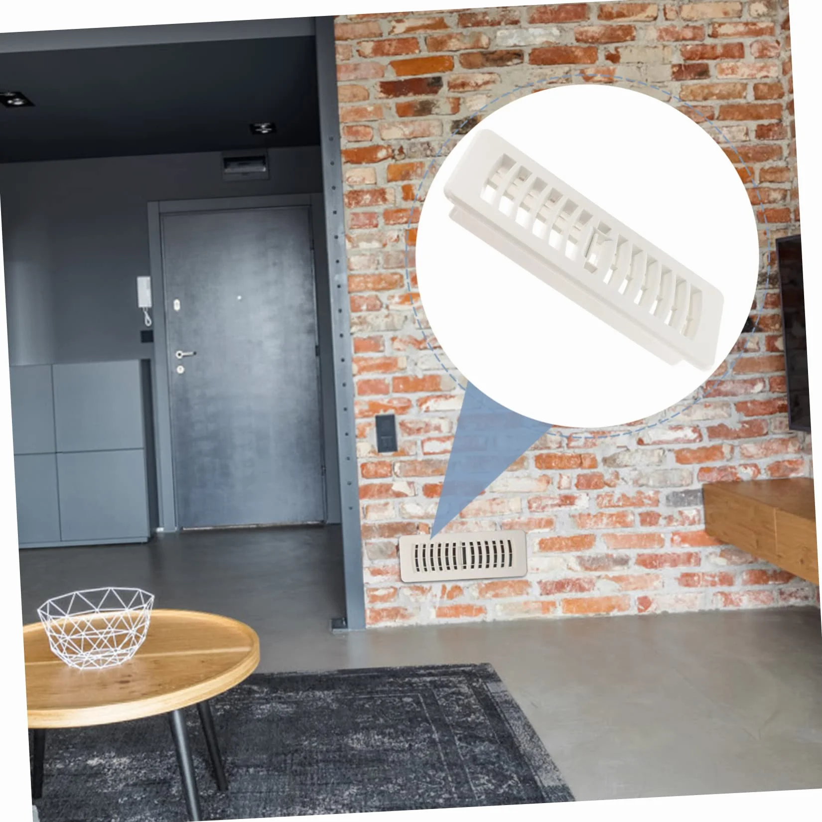 BESTonZON Grill Wydechowy Plastikowa Listwa Przypodłogowa Rejestr Wentylacja Podłoga Regulowany Odpowietrznik Podłogowy Klimatyzator Okienny