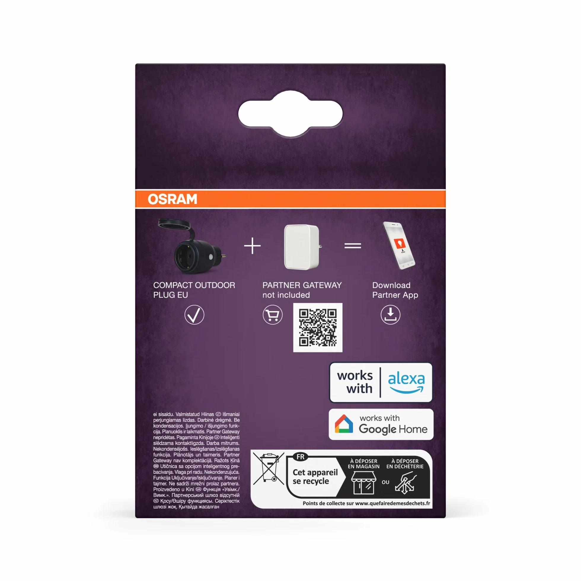 OSRAM SMART+ ZIGBEE Gniazdo zewnętrzne EU IP44 Czarny PP Kontrola zużycia energii Smart Home