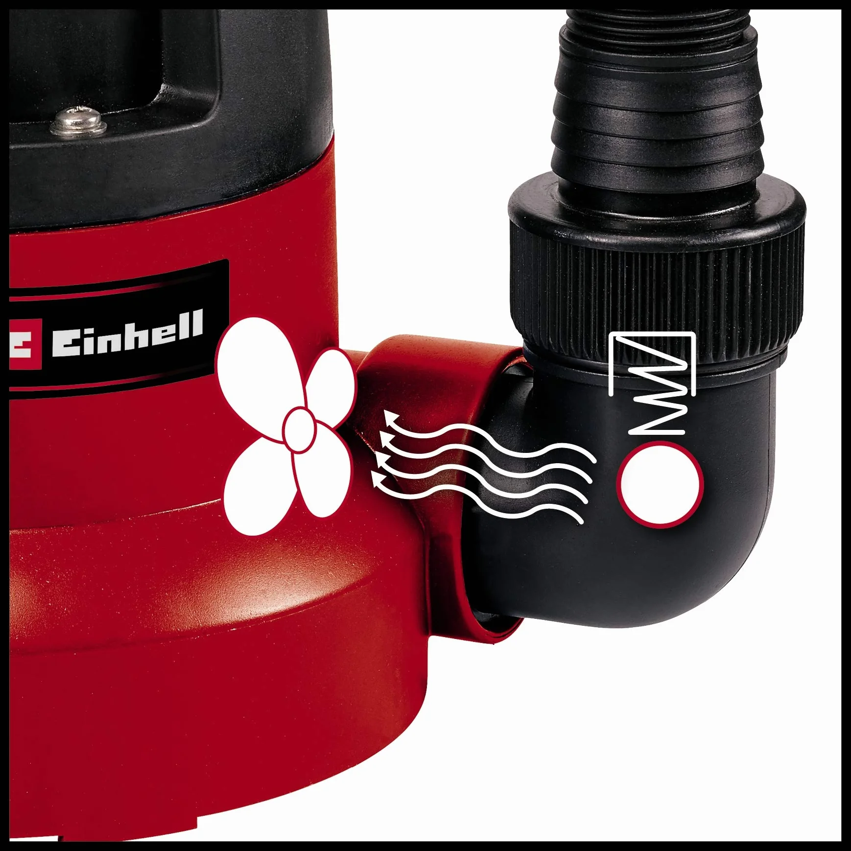 Einhell Gc-Sp 3580 Pompa do Brudnej Wody, Czarny/Czerwony, 8000 l/h