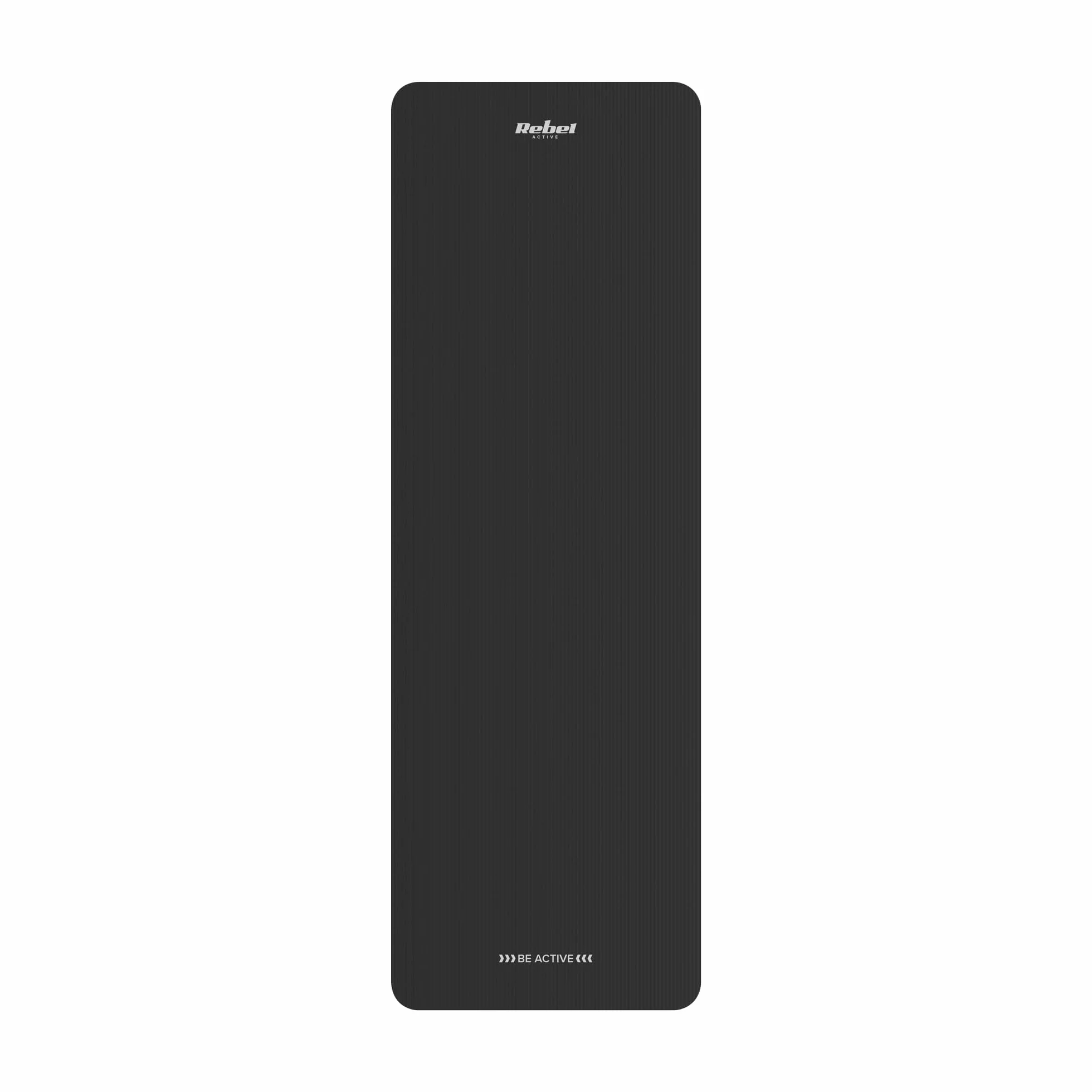 Rebel Mata Gimnastyczna do Ćwiczeń Joga Pilates Fitness 183x61cm Grubość 1cm Materiał NBR Czarna RBA-3150-BK