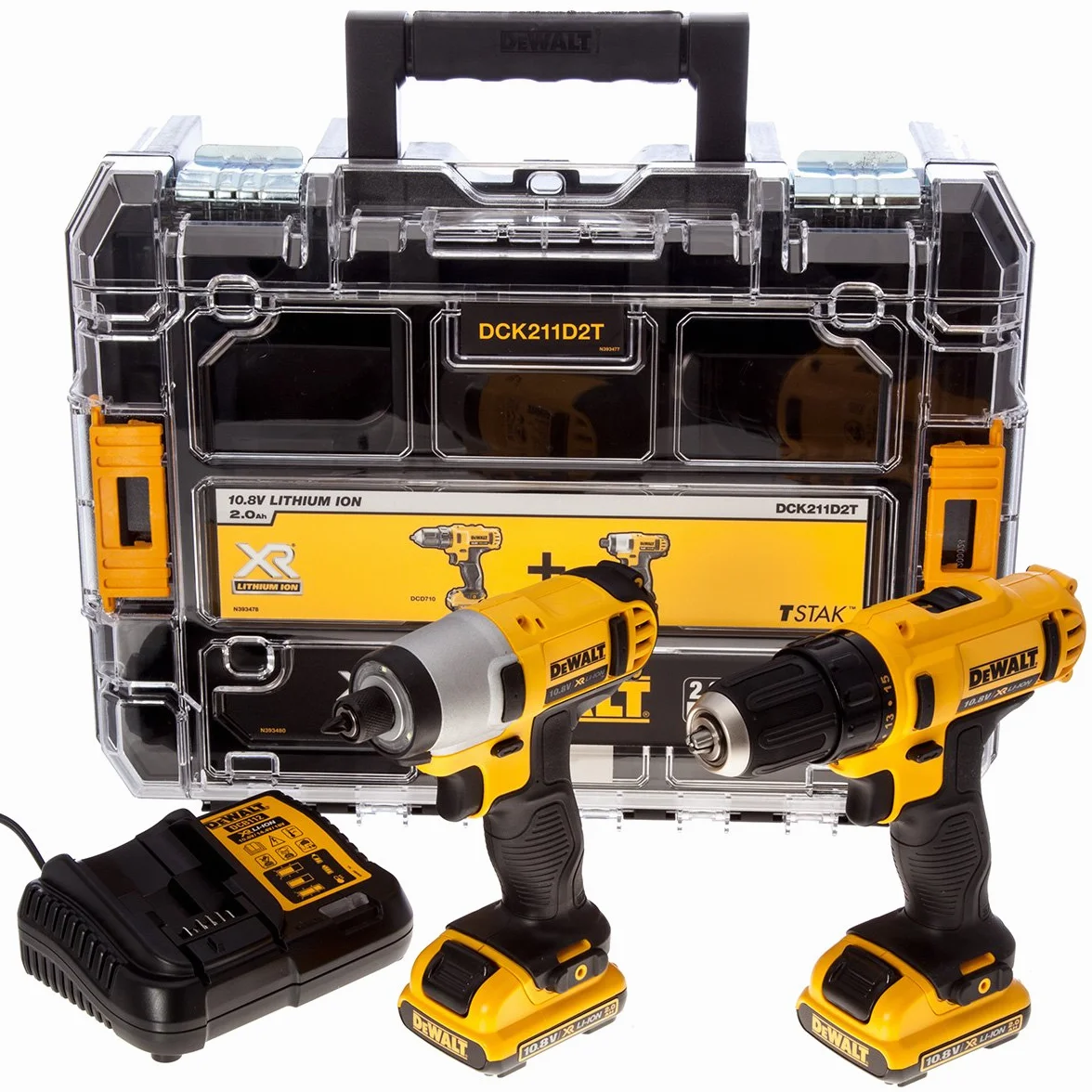 Dewalt Li-Ion XR Wkrętarka Udarowa, Czarny/Żółty, 2 sztuki