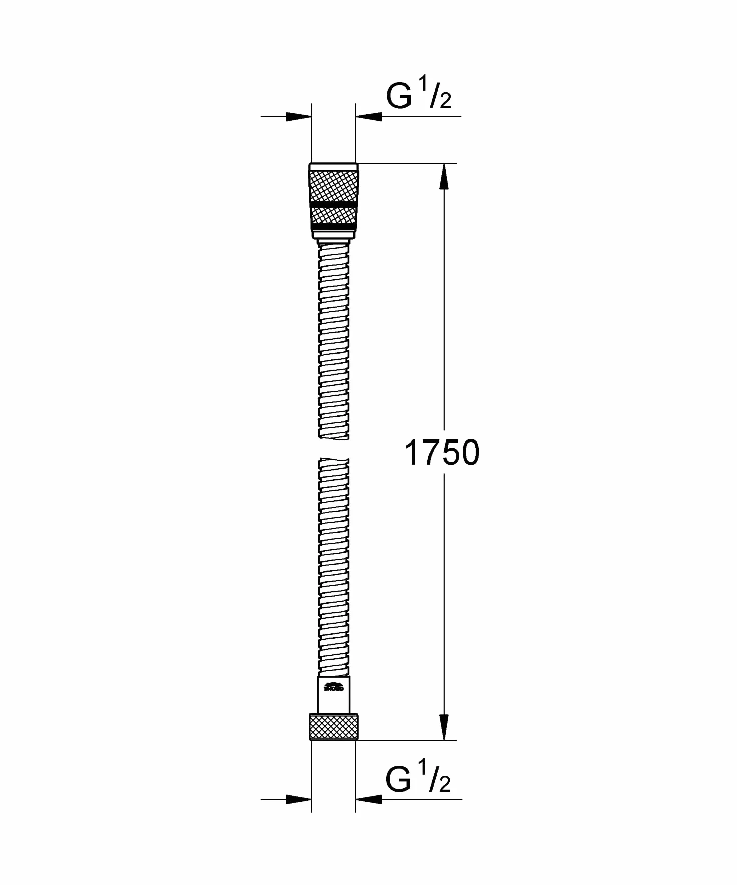 Grohe VitalioFlex Metal hose 1750mm