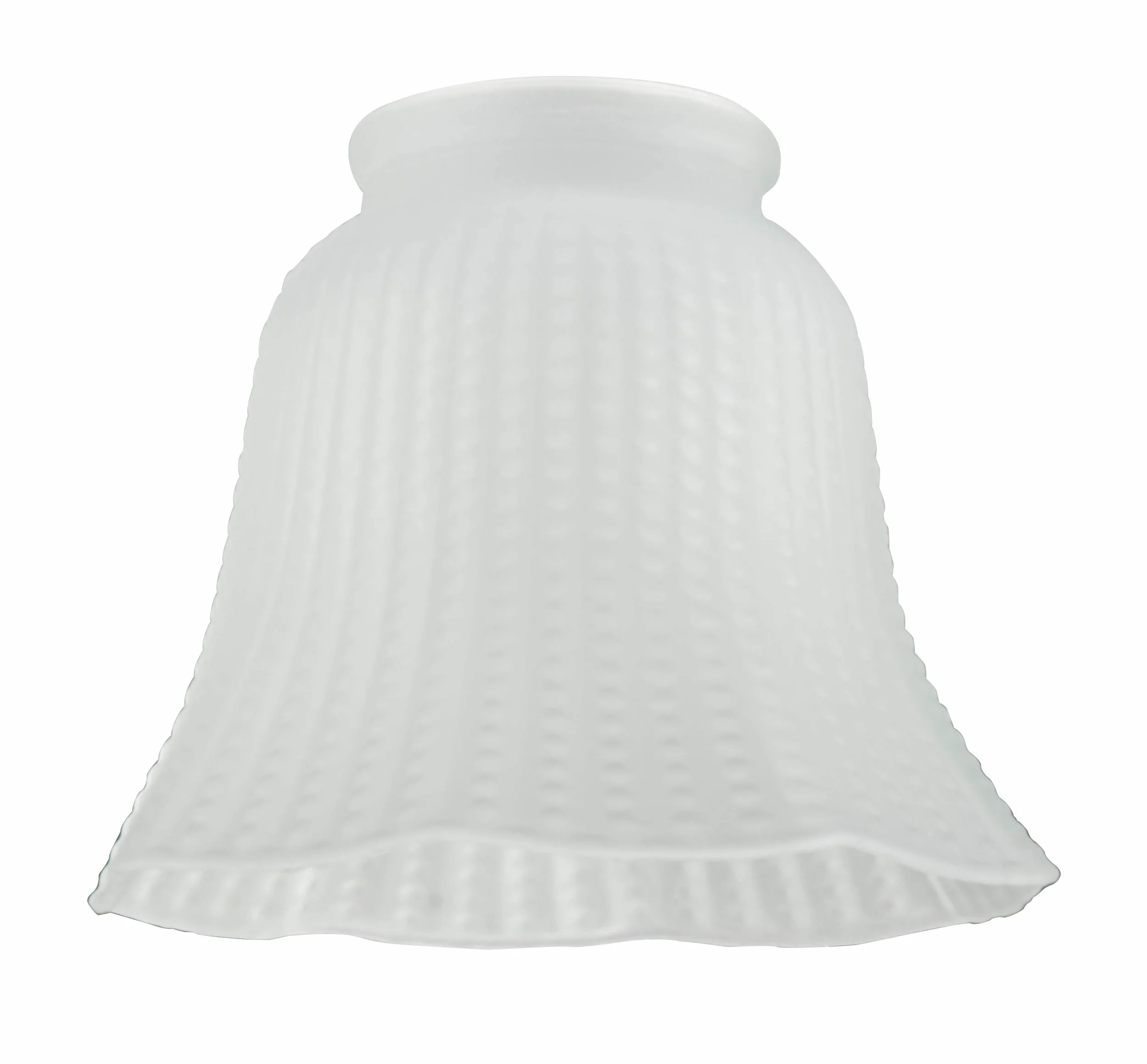 Westinghouse Lighting 8703840 abażur 4,4 cm, z satynowanego szkła ryflowanego, kształt dzwonka, biały, 12 x 12 x 9,81 cm