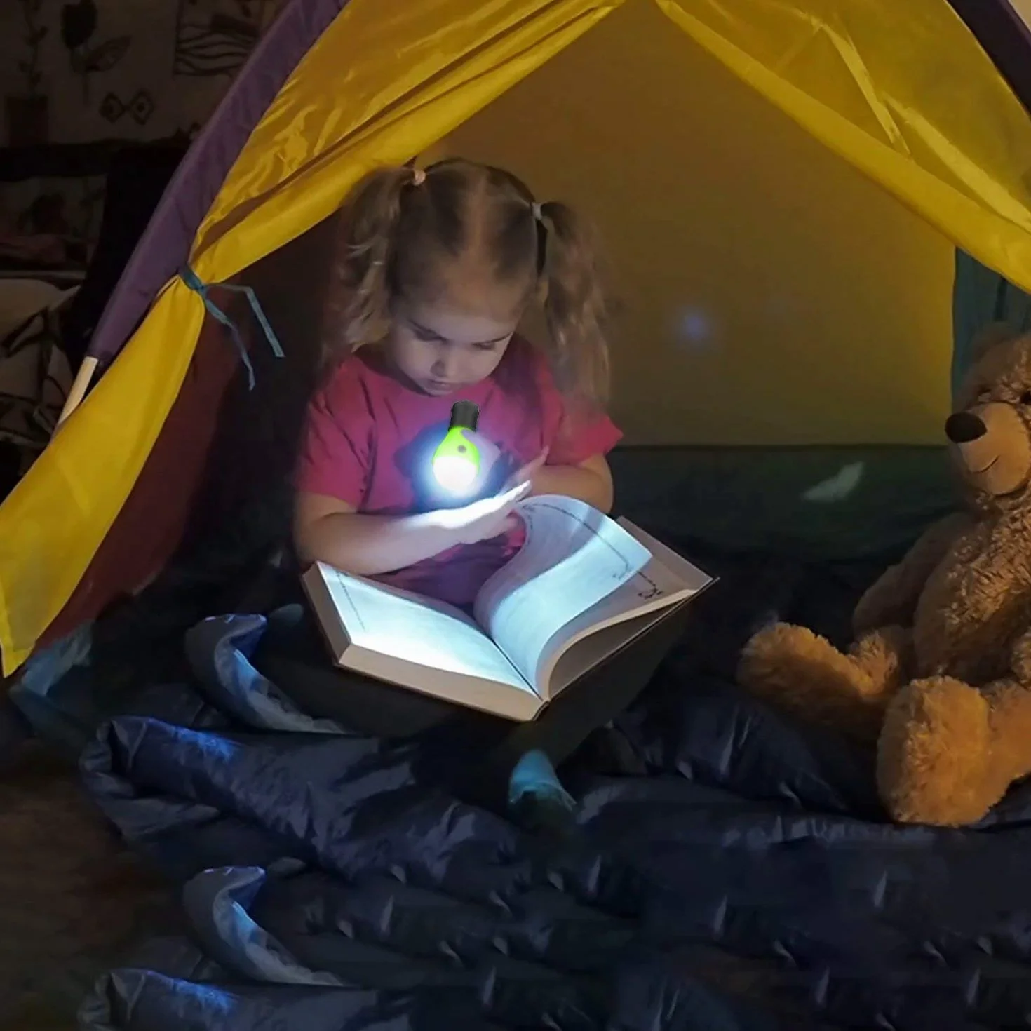 Yizhet Lampa kempingowa, 4 x lampa kempingowa Led, latarnia zestaw żarówek, światło awaryjne z karabińczykiem, wodoszczelna, przenośna na kemping, przygody