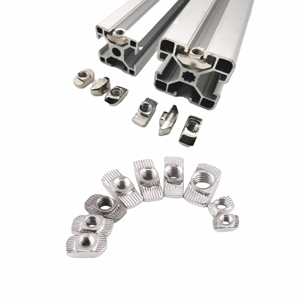 Nakrętki Winc powlekane stalą węglową Śruby z łbem młotkiem do profilu aluminiowego EU40-M8*19,5 x 10