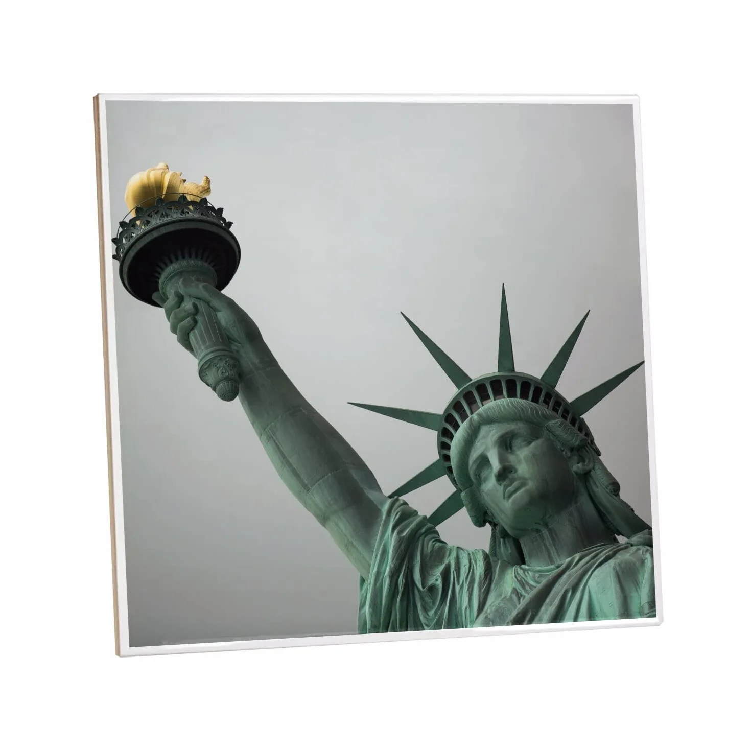 Fantastyczna Ceramiczna Płytka Dekoracyjna 10,8 x 10,8 cm - Statua Wolności Miasta USA Stany Zjednoczone