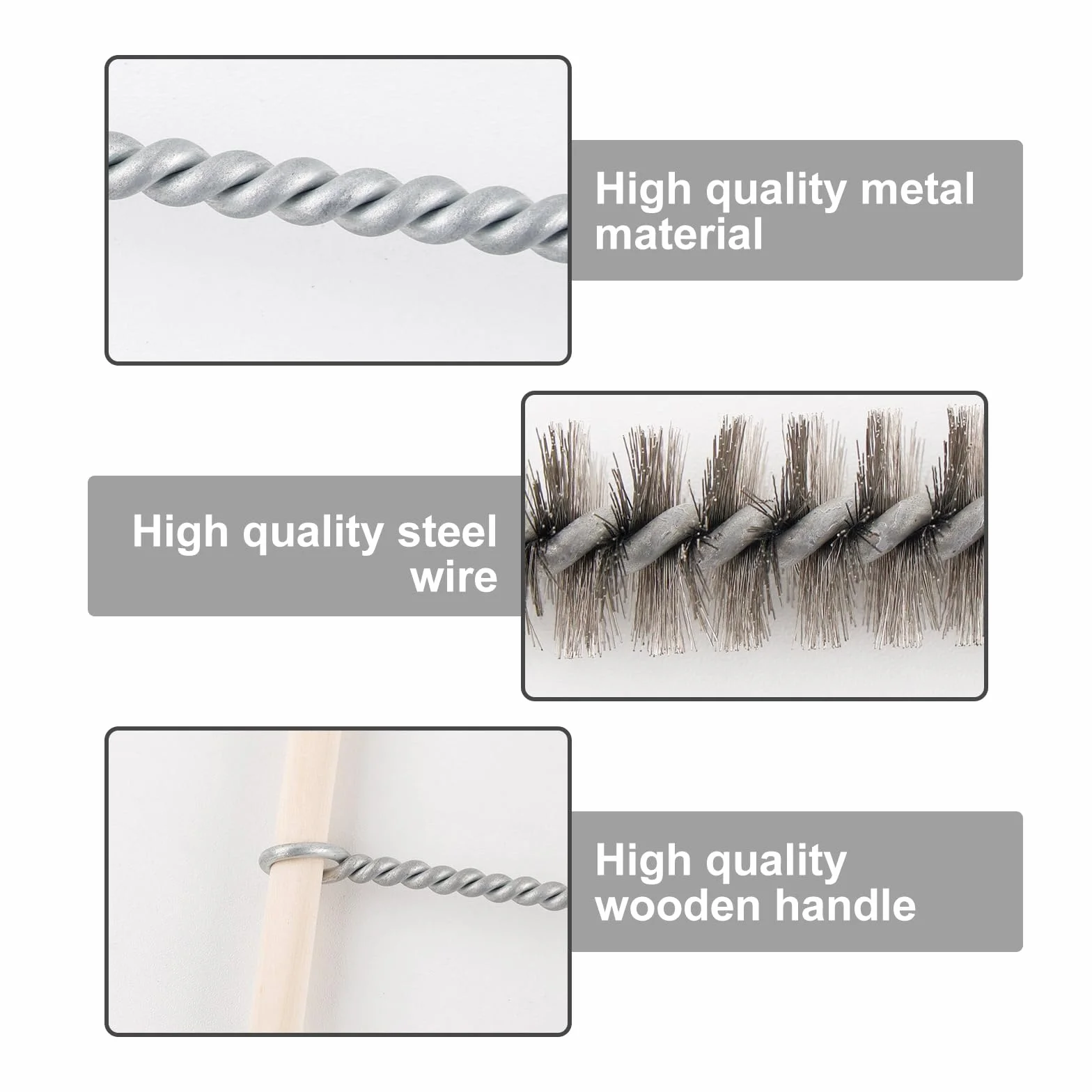 5 sztuk szczotek do wiercenia otworów 8 mm/12 mm/16 mm/20 mm/25 mm, szczotka do rur ze stali nierdzewnej