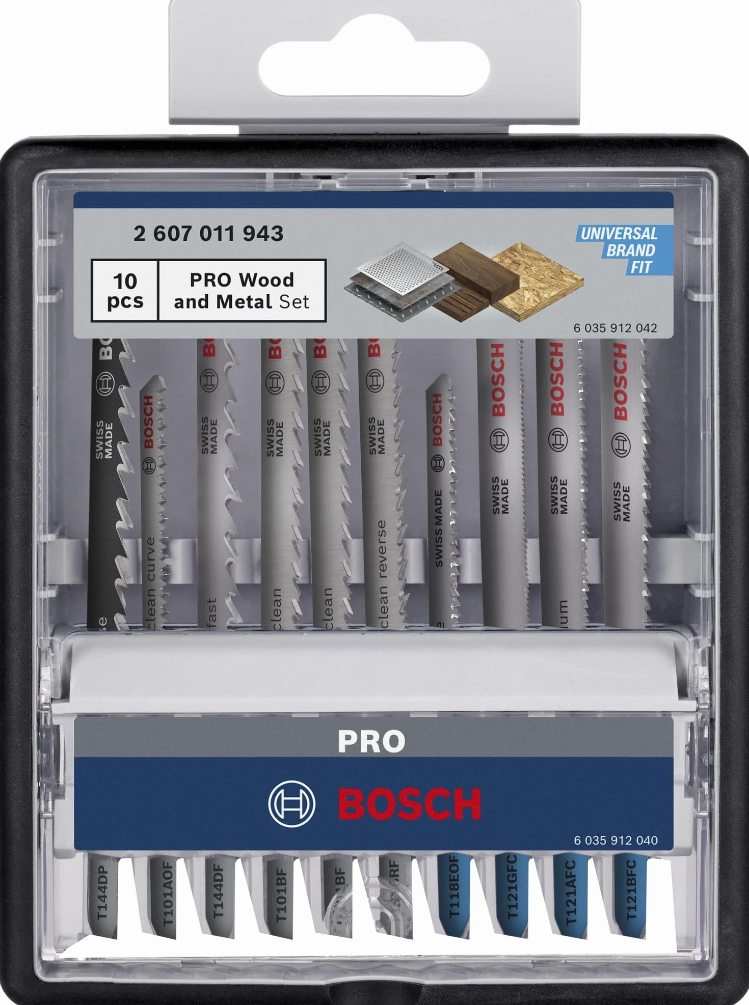 Bosch zestaw brzeszczotów do wyrzynarki 10 szt. 100 mm do drewna i metalu