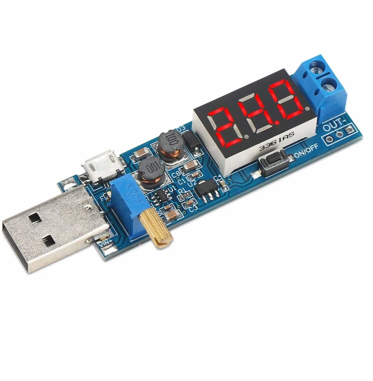DollaTek Regulator wejścia USB DC 3,5 V-12 V na 1,2 V-24 V płyta konwertera Buck Boost