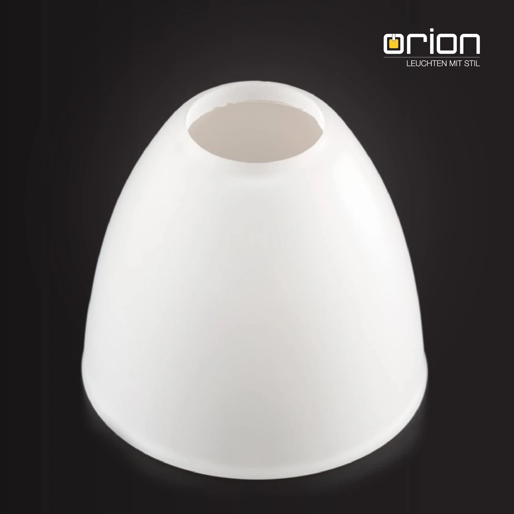 ORION LIGHTSTYLE Szklany abażur na wymianę biały G9 Średnica otworu ø 22mm Wysokość 50mm Stożek