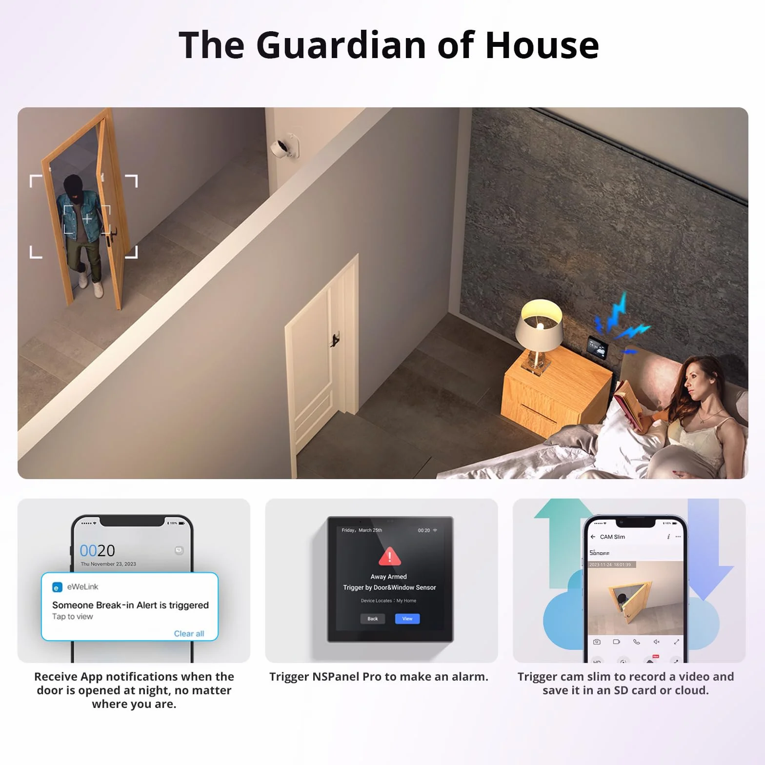 SONOFF SNZB-04P ZigBee Bezprzewodowy czujnik drzwi i okna, kompatybilny z Alexa/Google Home