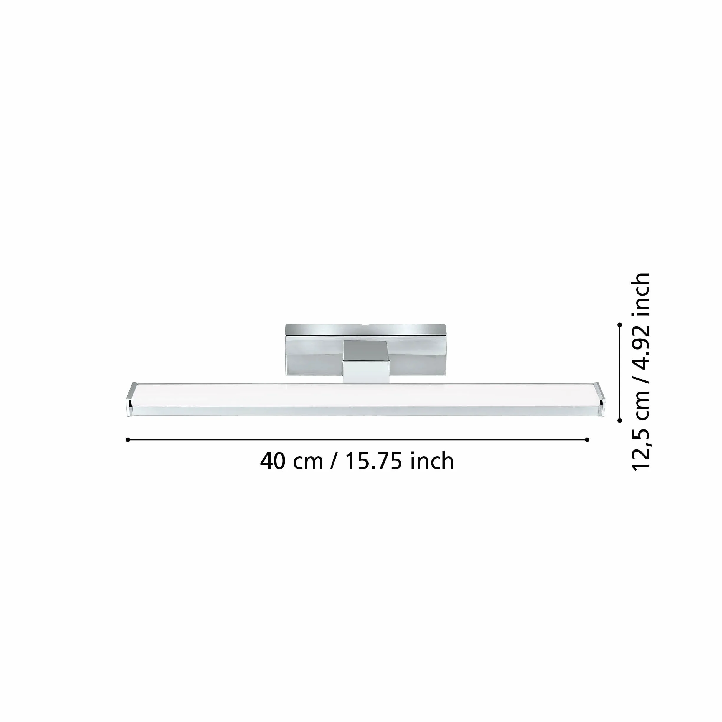 EGLO Lampa ścienna LED Pandella 1, lampa LED nad lustro z aluminium i tworzywa sztucznego, lampa łazienkowa w kolorze chromu, srebrnym, białym, lampa LED do wilgotnych pomieszczeń neutralna biel,