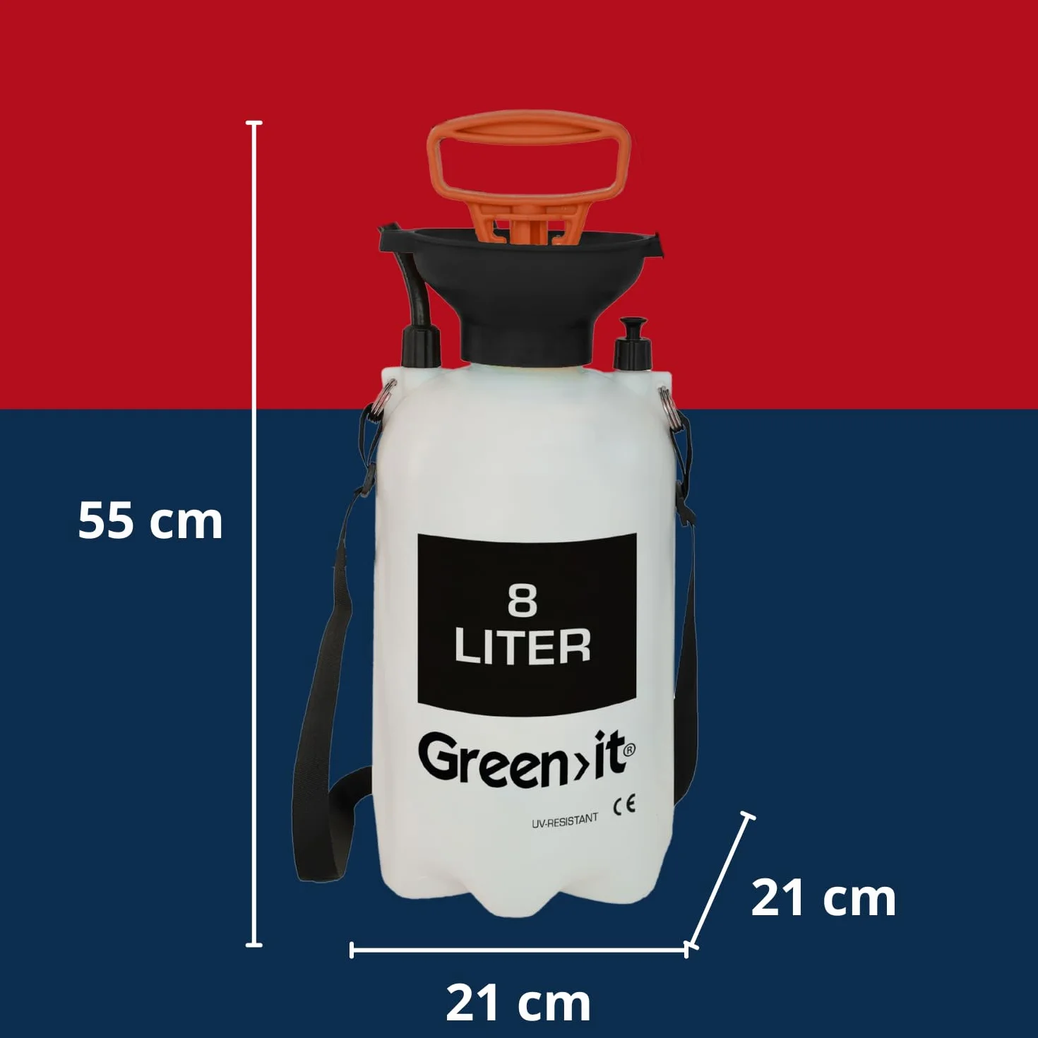 Green>it Opryskiwacz ogrodowy z pompką 8 l