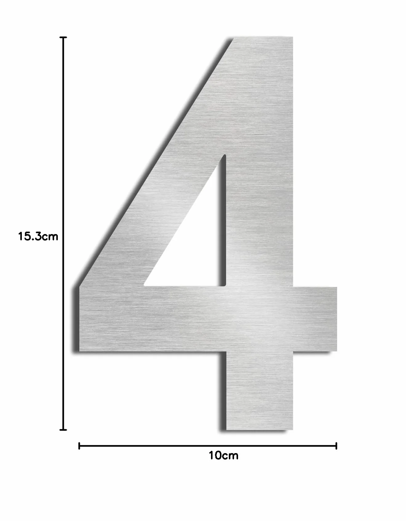 Samoprzylepna skrzynka pocztowa ze stali nierdzewnej SUS304 15,24 cm numery domów