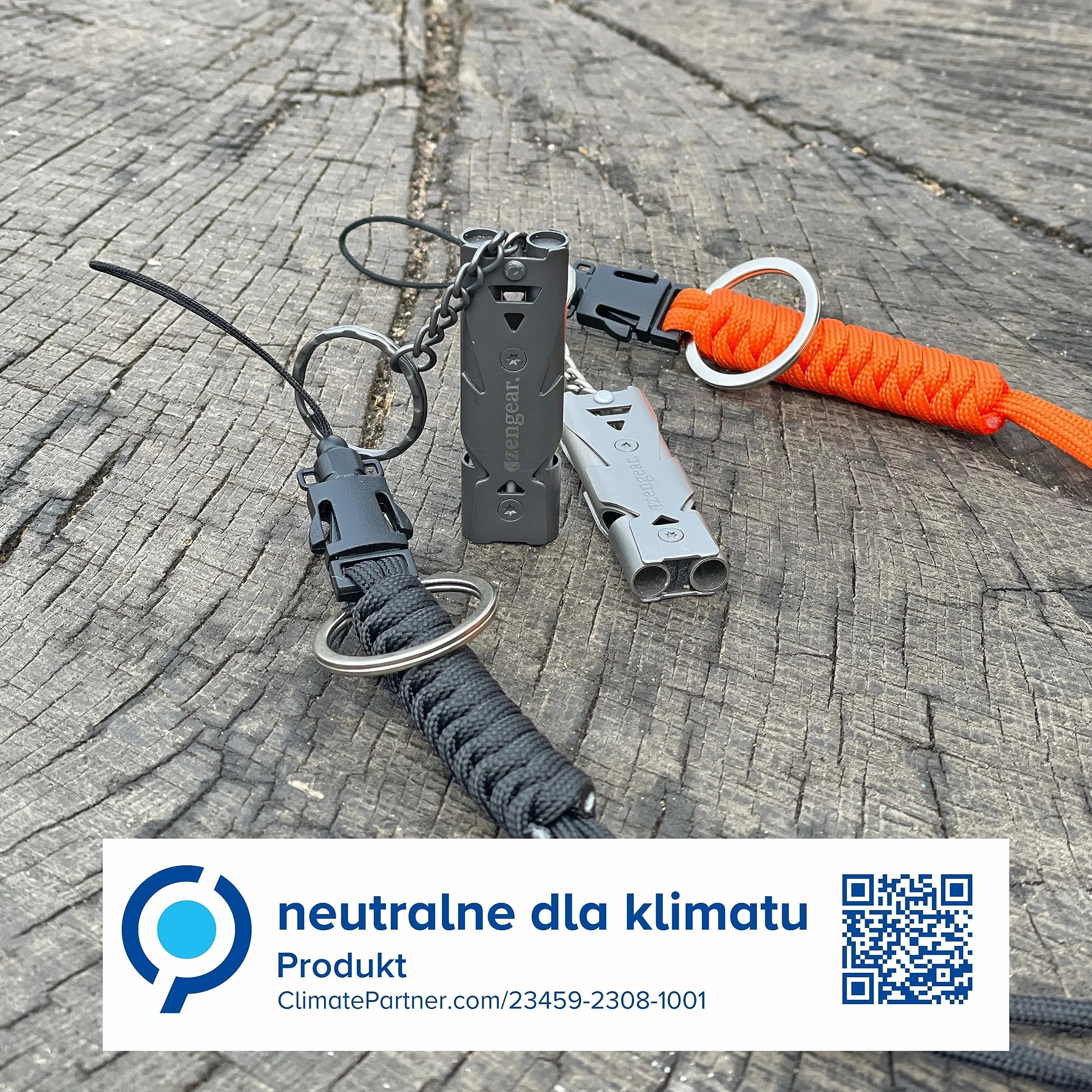 Głośny gwizdek ze sznurkiem i brelokiem do kluczy Paracord - Łatwy cios, stal nierdzewna - Dźwięk 150 dB w nagłych wypadkach, spacery z psem w ciemności, bezpieczeństwo, trening, kemping na świeżym powietrzu