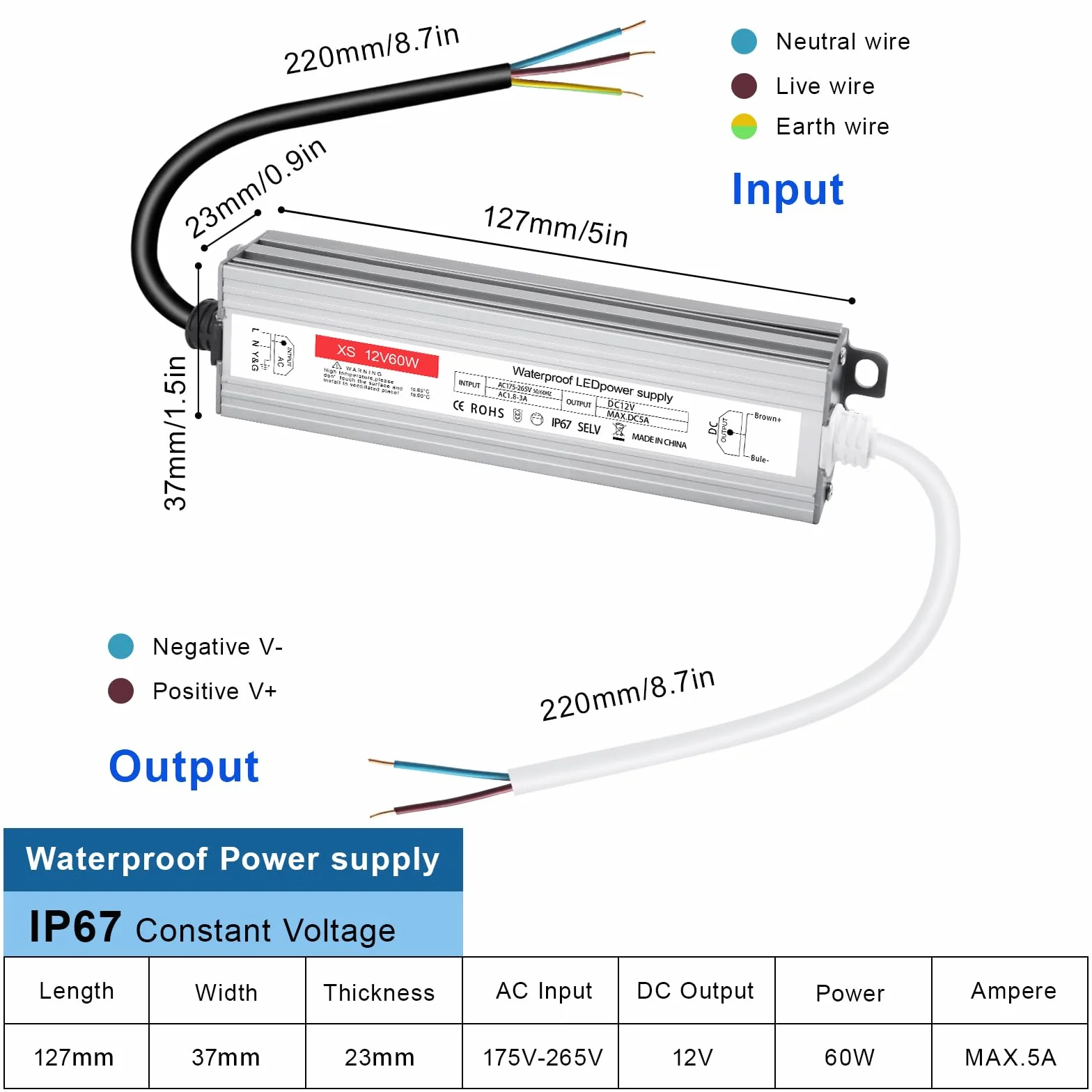 12V 60W