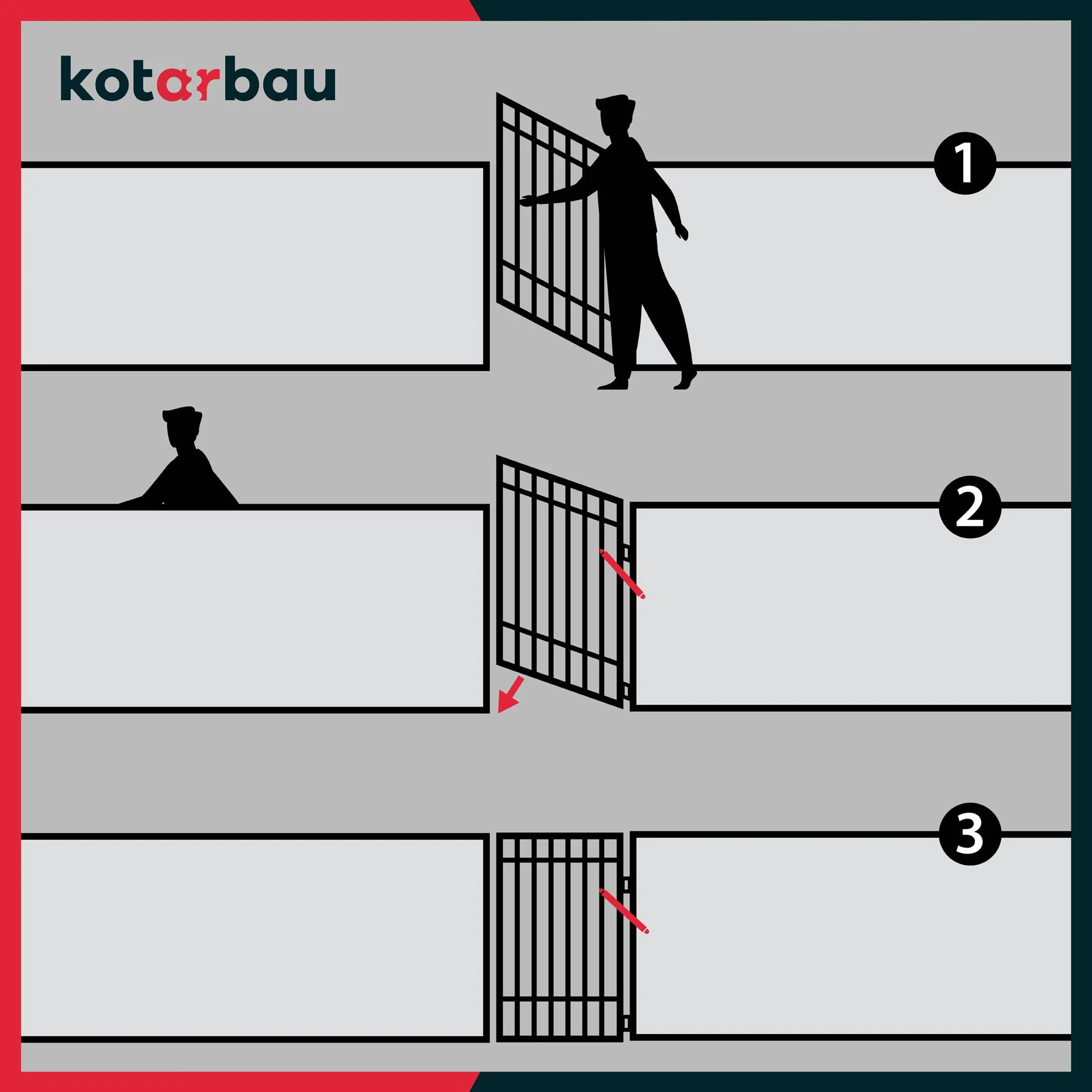 KOTARBAU® Sprężyna do zamykania furtki 280x22x3,0 Stal Malowana Proszkowo