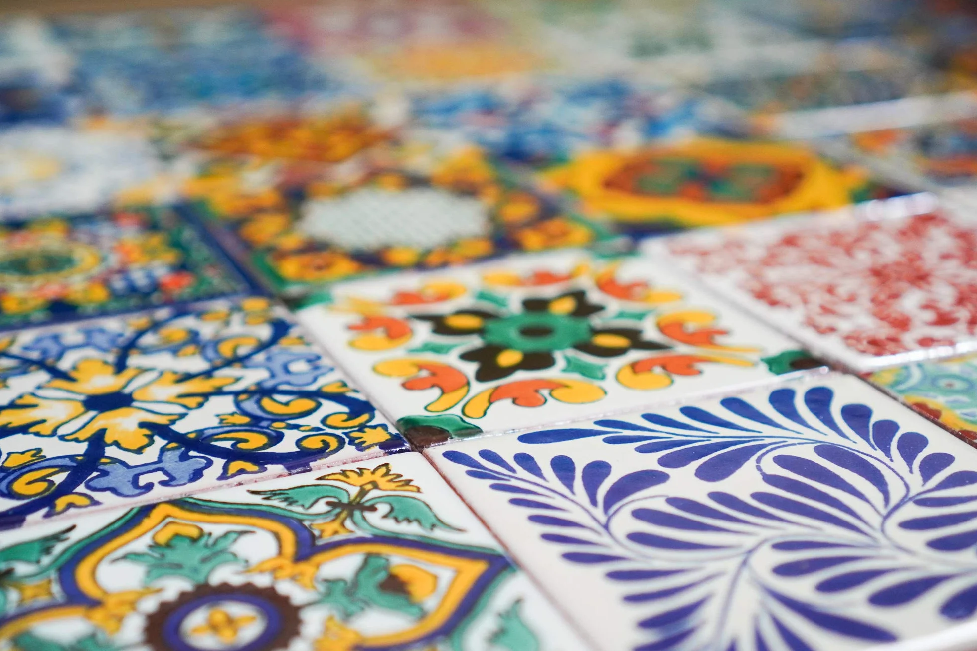 Zestaw 36 płytek Talavera 10,5 cm Aleatorio