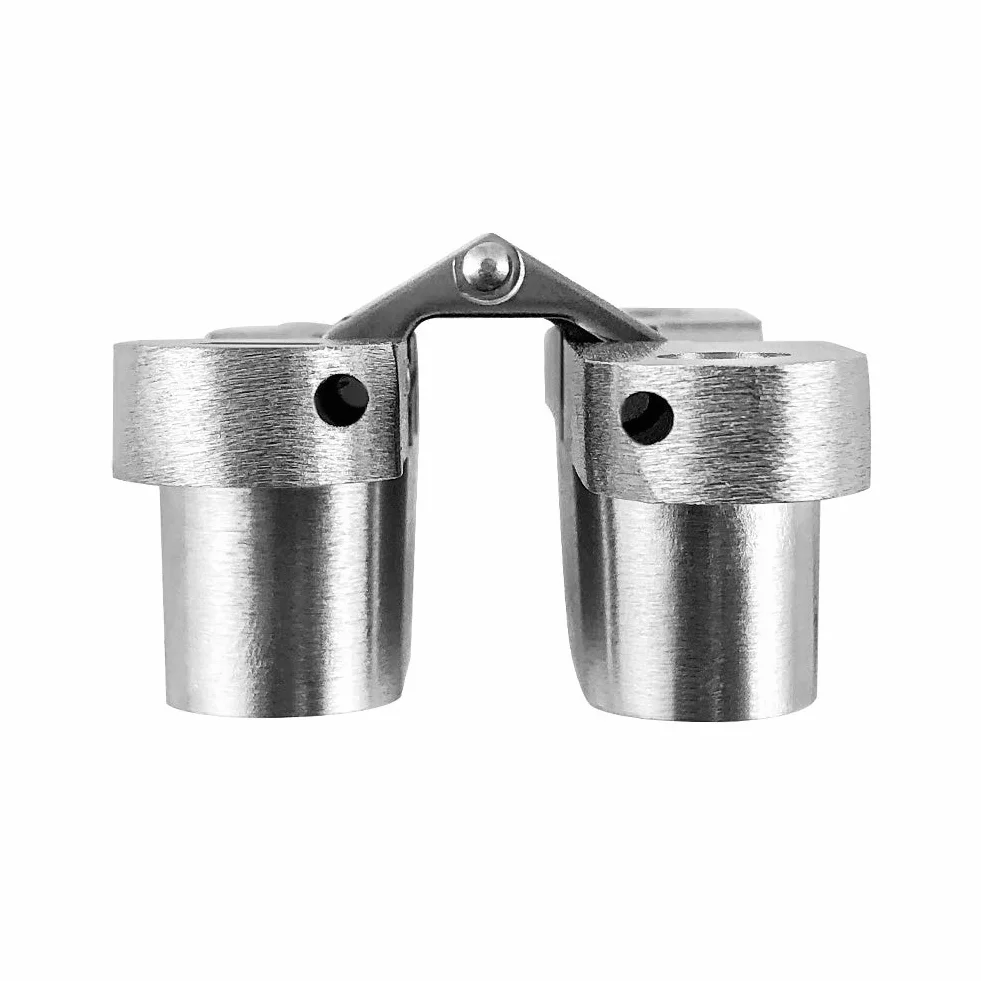 Zawias ukryty QWORK krzyżowy 95mm 2 szt do drzwi harmonijkowych meblowych
