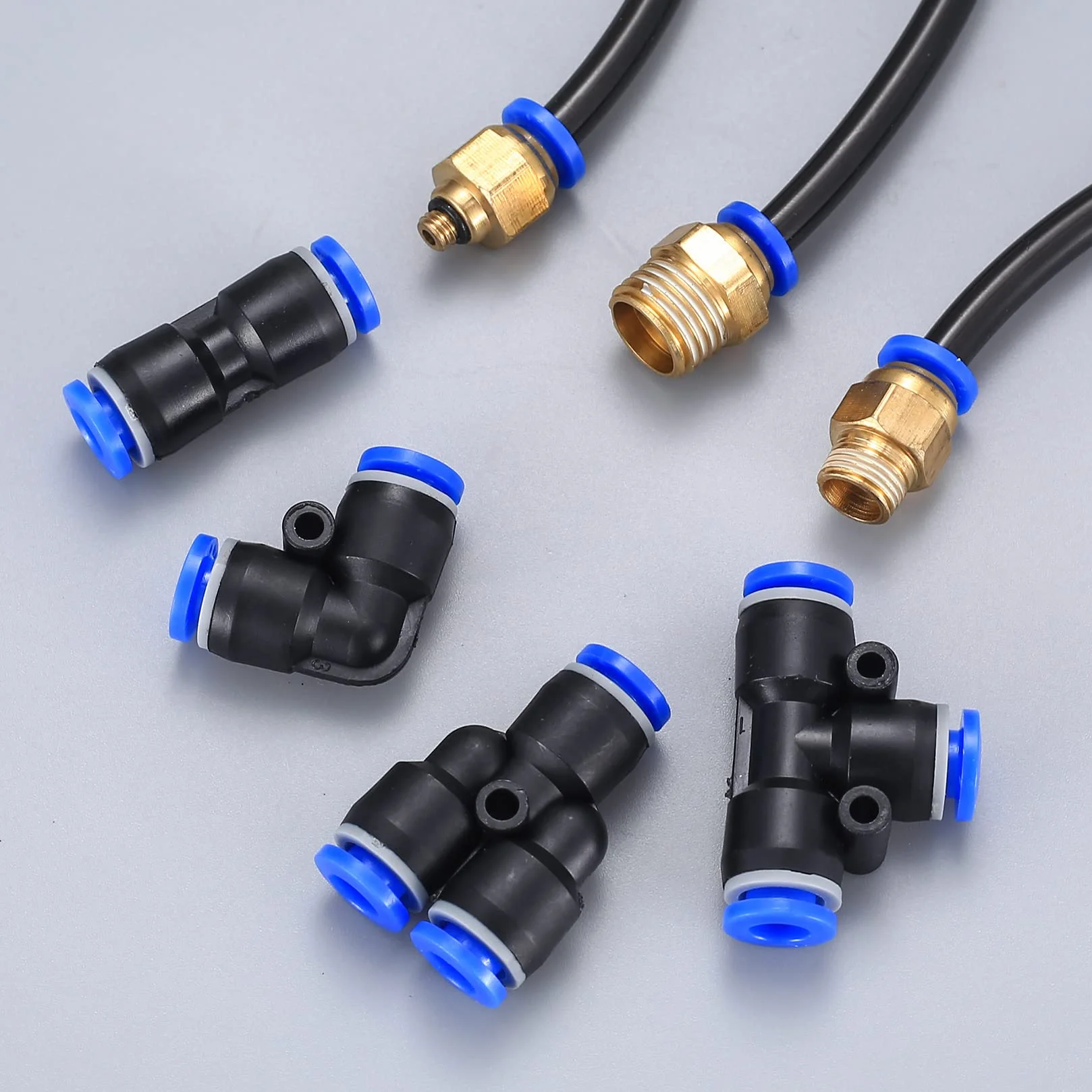 Wąż pneumatyczny PU 10 m 8 złączek Quick Air Push 6x4 mm