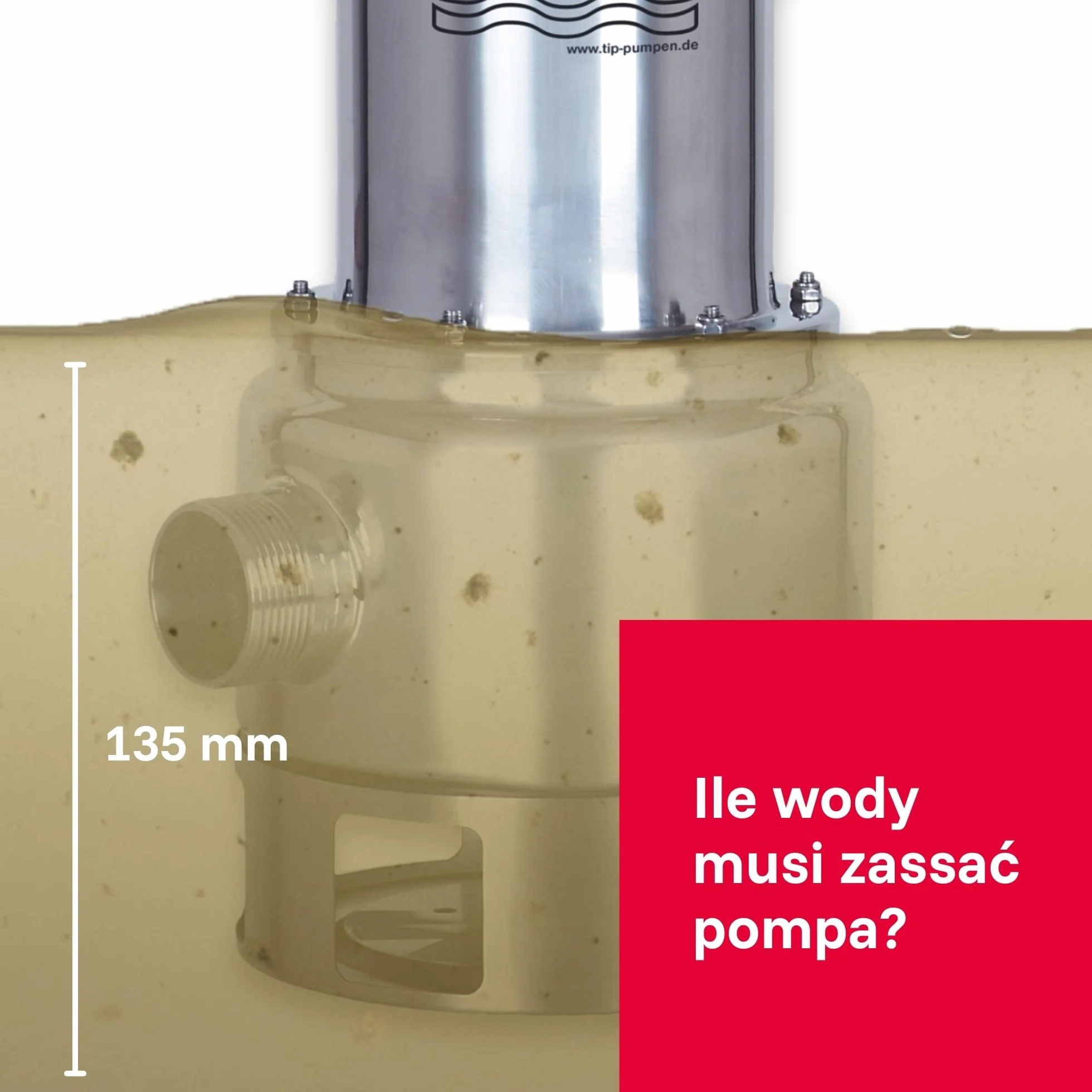 T.I.P. Extrema 300/10 IX Pompa Zanurzeniowa do Brudnej Wody Stal Nierdzewna 1200W 19500l/h 10,5m 40mm 95°C