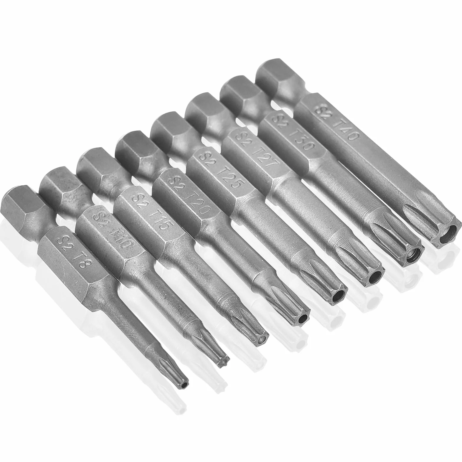 Zestaw bitów Torx magnetycznych T8-T40 z otworem 50 mm