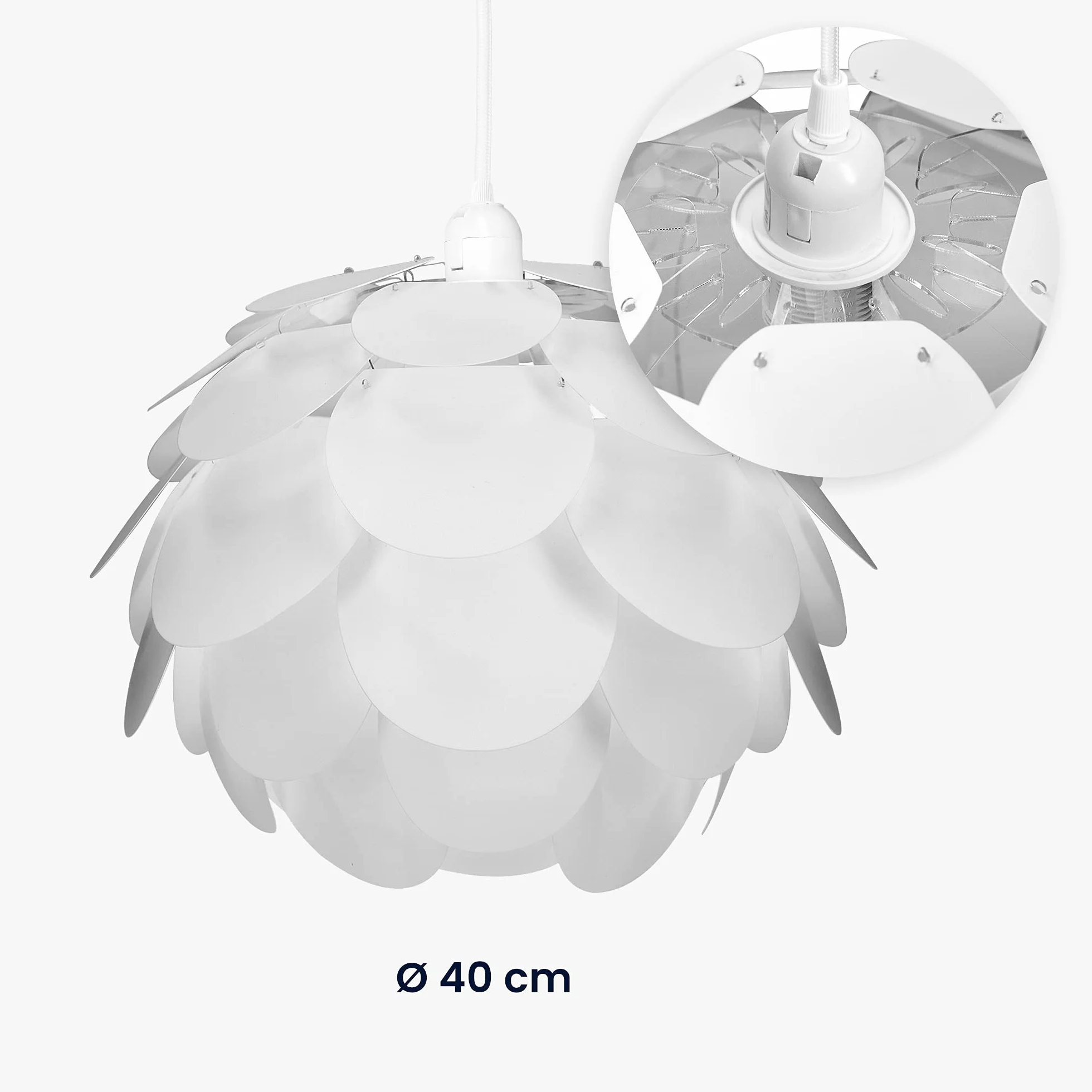 kwmobile Puzzle lampa Abażur sufitowy i wiszący, lampa stojąca w kolorze białym