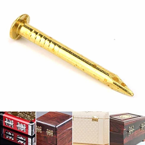 Mosiężne gwoździe 10 mm, 100 szt., dekoracyjne pudełka na zdjęcia, akcesoria DIY
