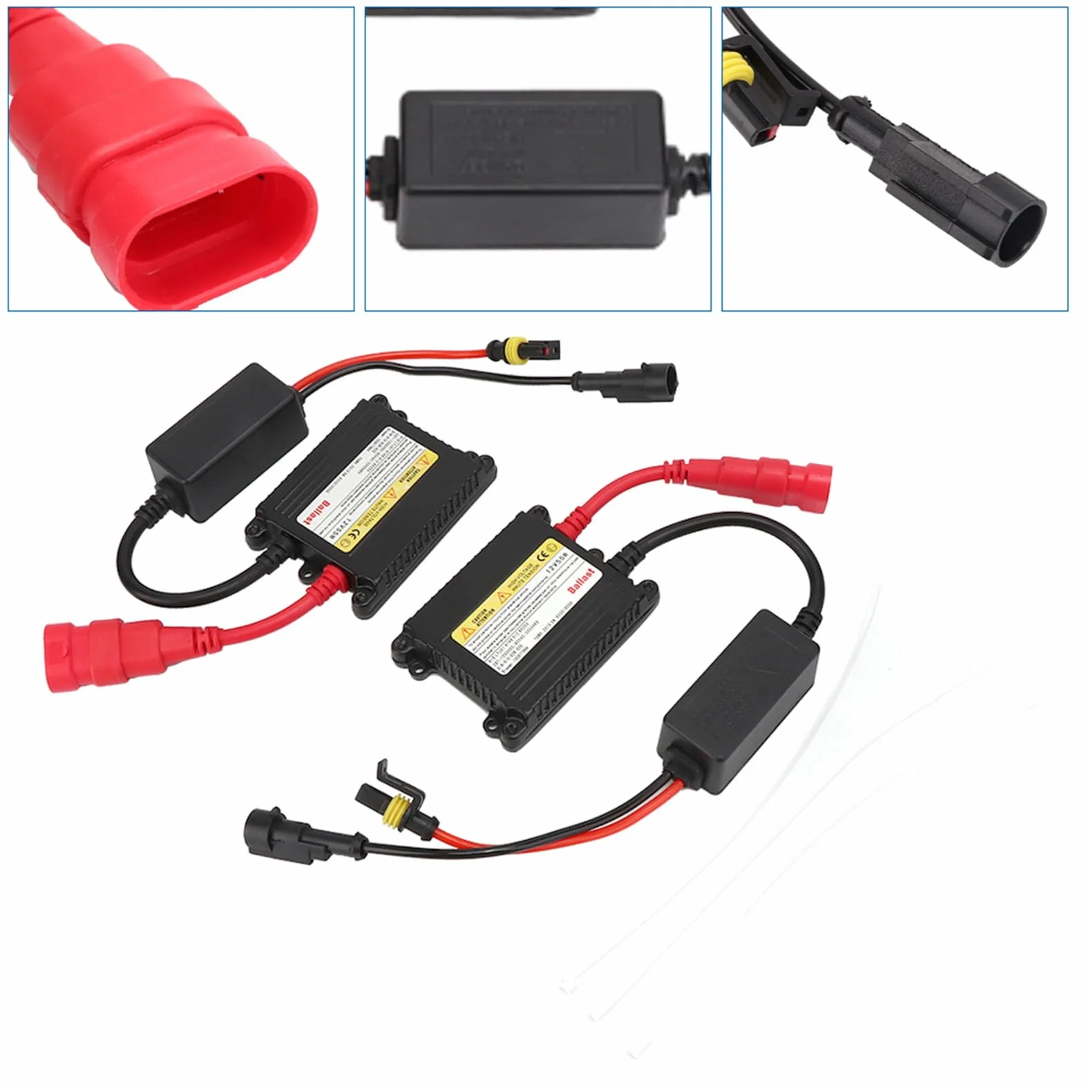 KIMISS Uniwersalny statecznik DC 12V 55W cyfrowy kompaktowy do lamp LED 2 sztuki