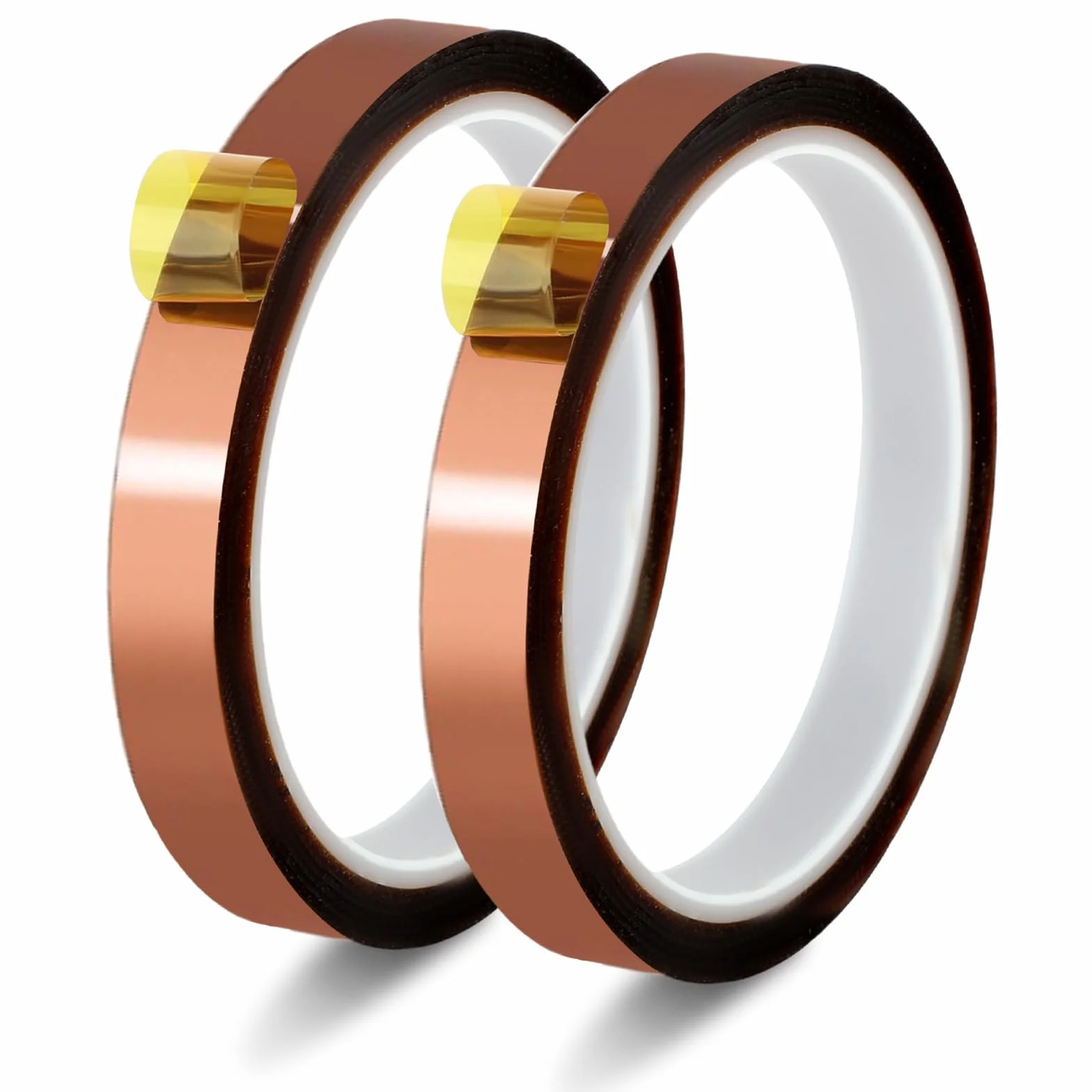 Bremorou Kapton Tape 2 rolki taśmy klejącej odpornej na wysokie temperatury, 12 mm x 33 m, taśma termiczna, sublimacja, odporna na wysokie temperatury, taśma transferowa ciepła, do elektroniki, płytki