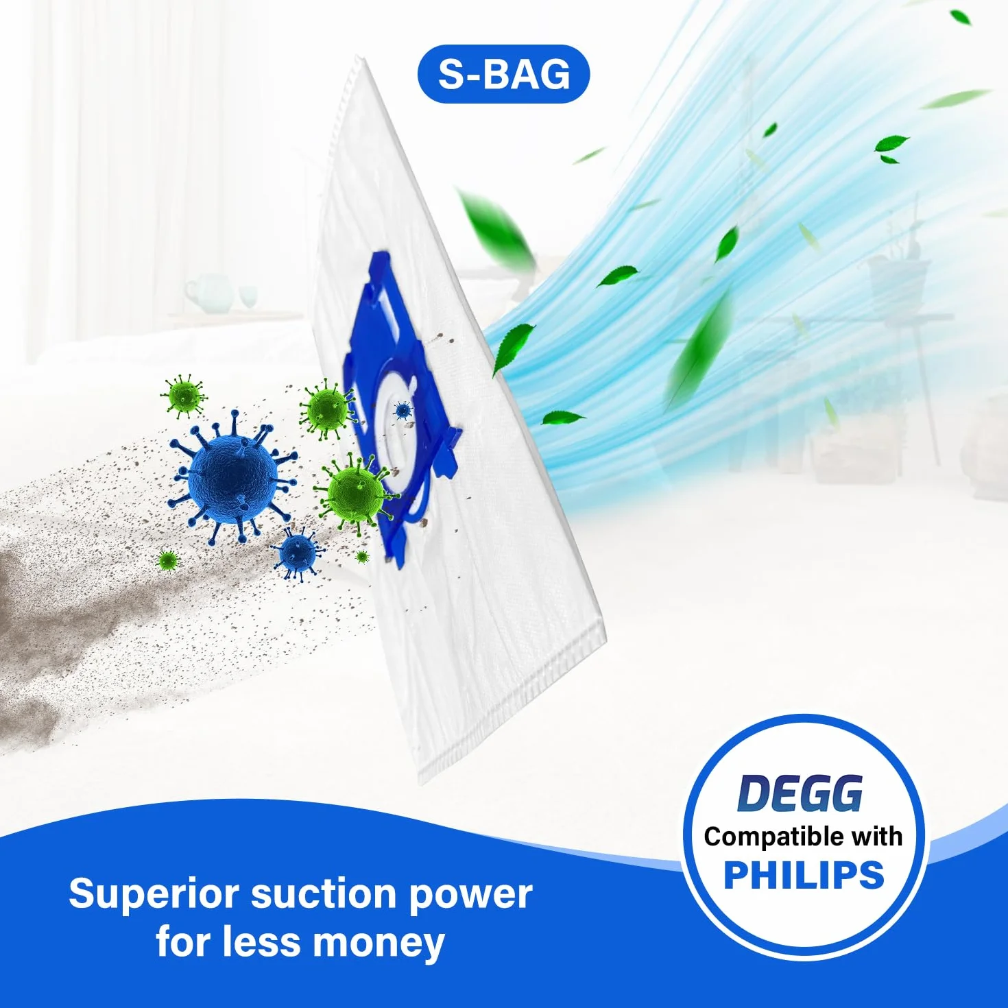 Worki do odkurzacza 20 szt. kompatybilne z Philips AEG Electrolux S-BAG zamienniki FC8021 GR201S E200S