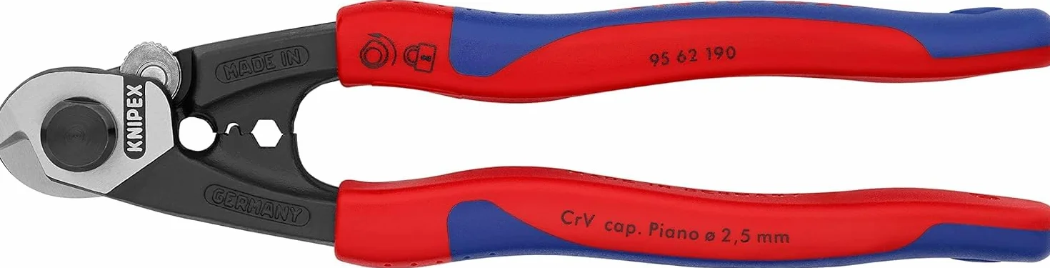 KNIPEX Nożyce do lin stalowych kute 190 mm 95 62 190