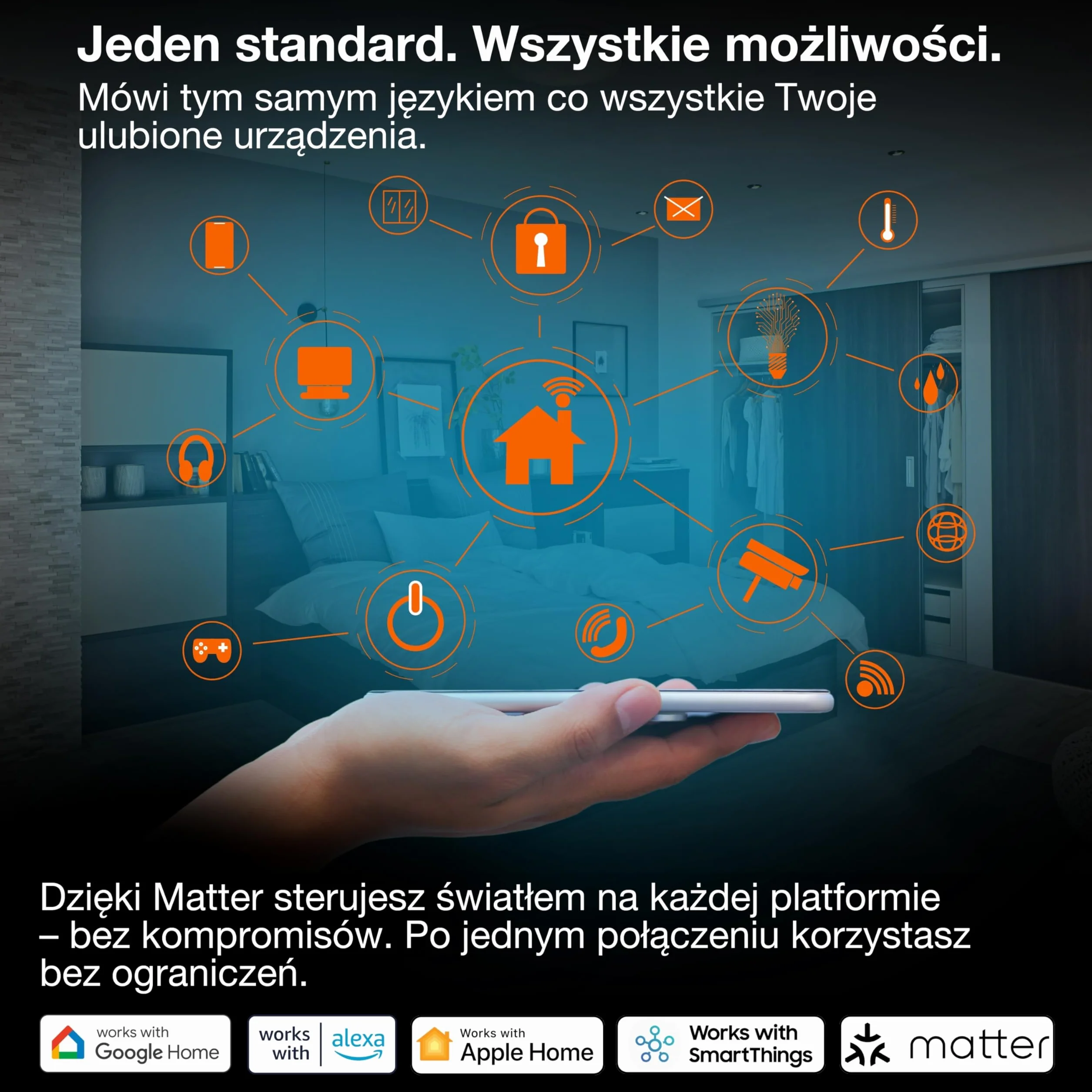 OSRAM SMART+ MATTER EU Gniazdo Czarny Inteligentne Gniazdo WiFi Smart Home