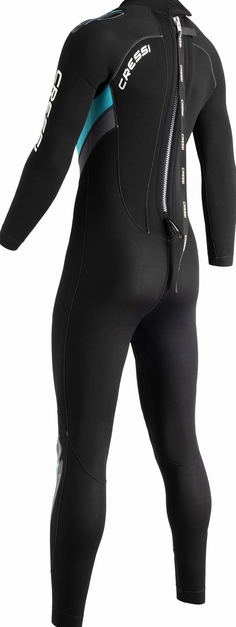 MUTA CASTORO MONOPEZZO DONNA NERO/ACQUAMARINA 5mm L/4