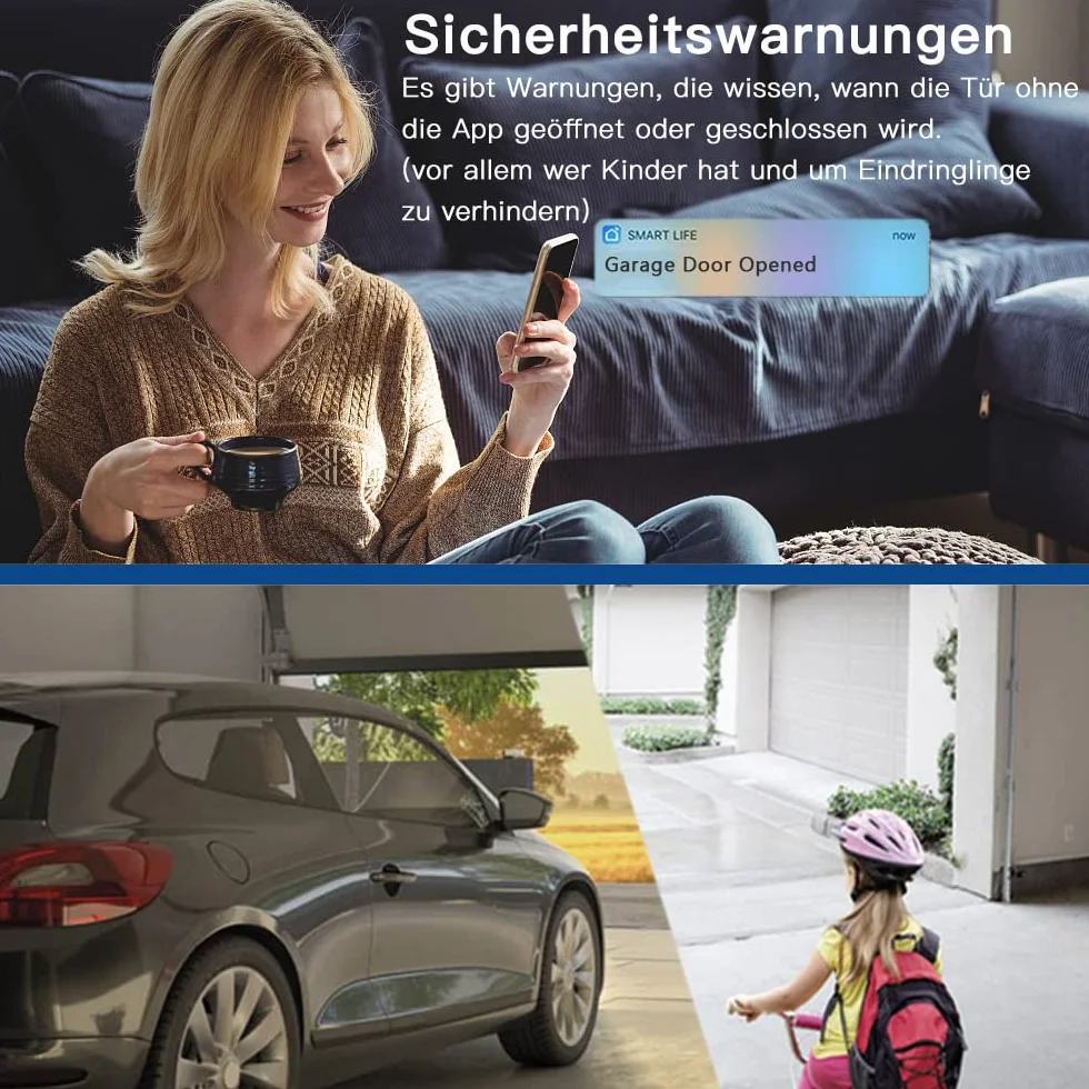 LoraTap Smart WLAN otwieracz do bramy garażowej moduł przekaźnika z czujnikiem Reed sterowanie aplikacją Smart Life Tuya Alexa