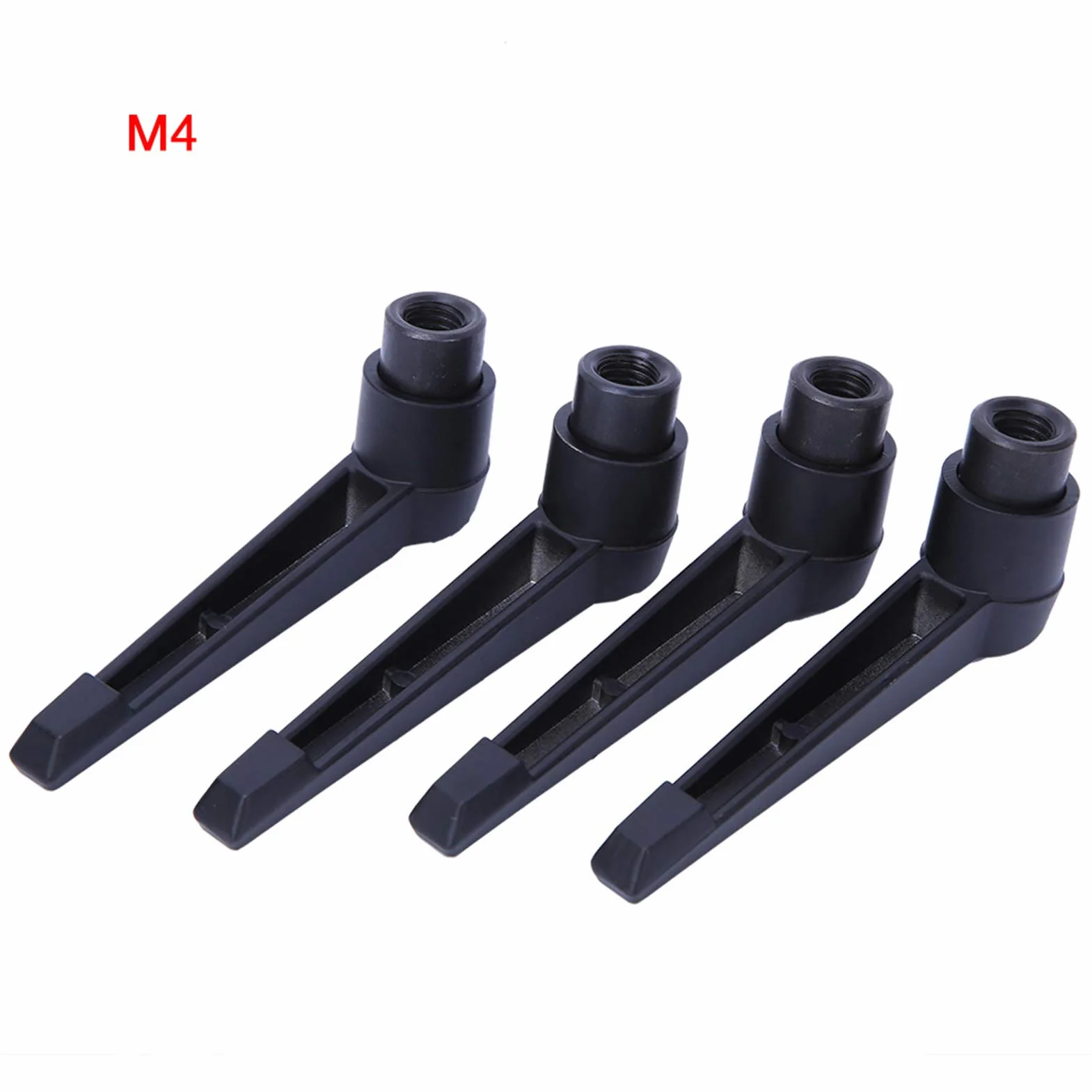Regulowany Uchwyt Mocujący z Gwintem Żeńskim, Stal Nierdzewna, Czarny, M4/M5/M6/M8/M10/M12, 50-95mm, 4 Sztuki, do Maszyn Pakujących i Obrabiarek