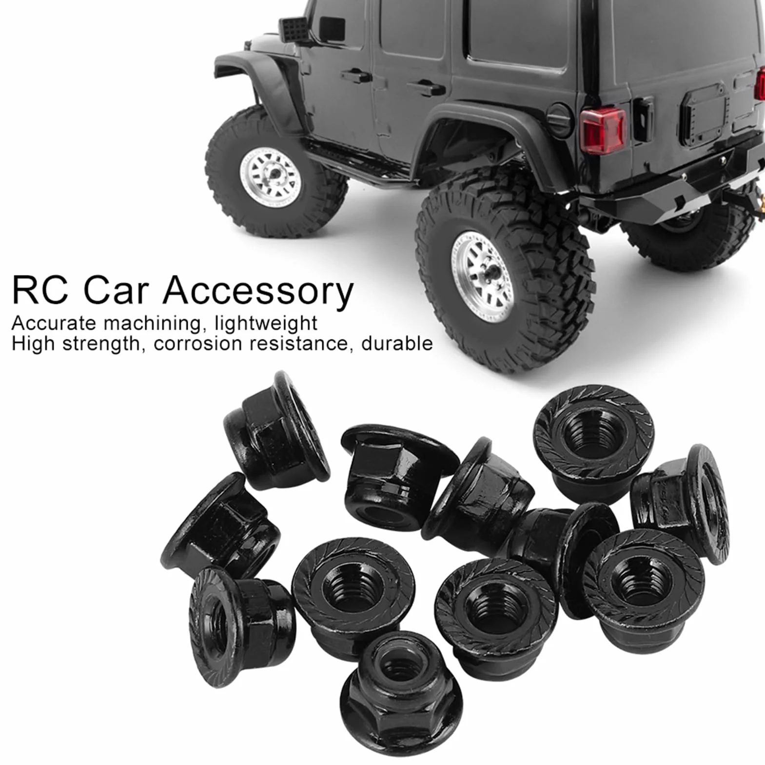 Nakrętki zabezpieczające RC 4 mm metalowe do Axial SCX10 90046 1/10