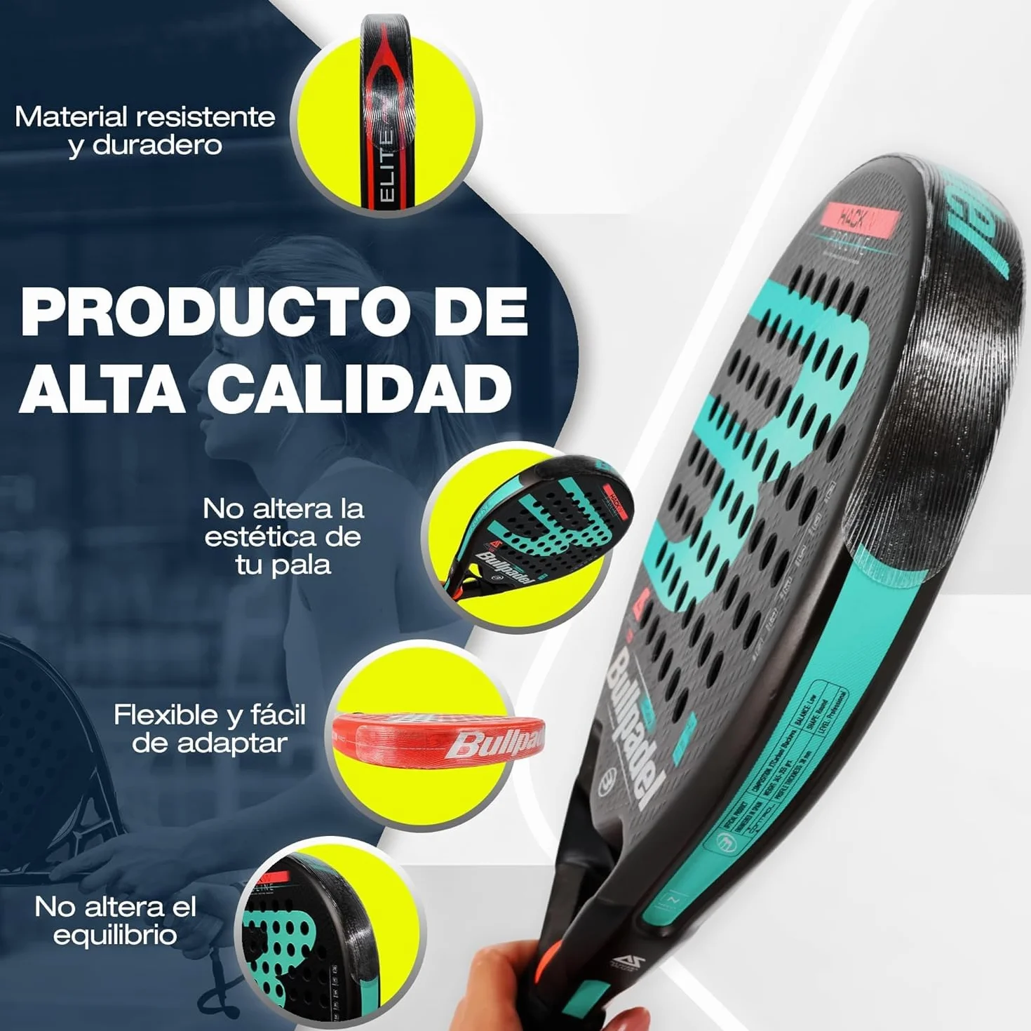 ZRZ Przezroczysty ochraniacz na rakietę padel - 1/2/3/5 - szorstki i lekki ochraniacz na głowę rakiety - akcesoria Padel trwałe i łatwe do wymiany - wymiary 35 x 370 mm.
