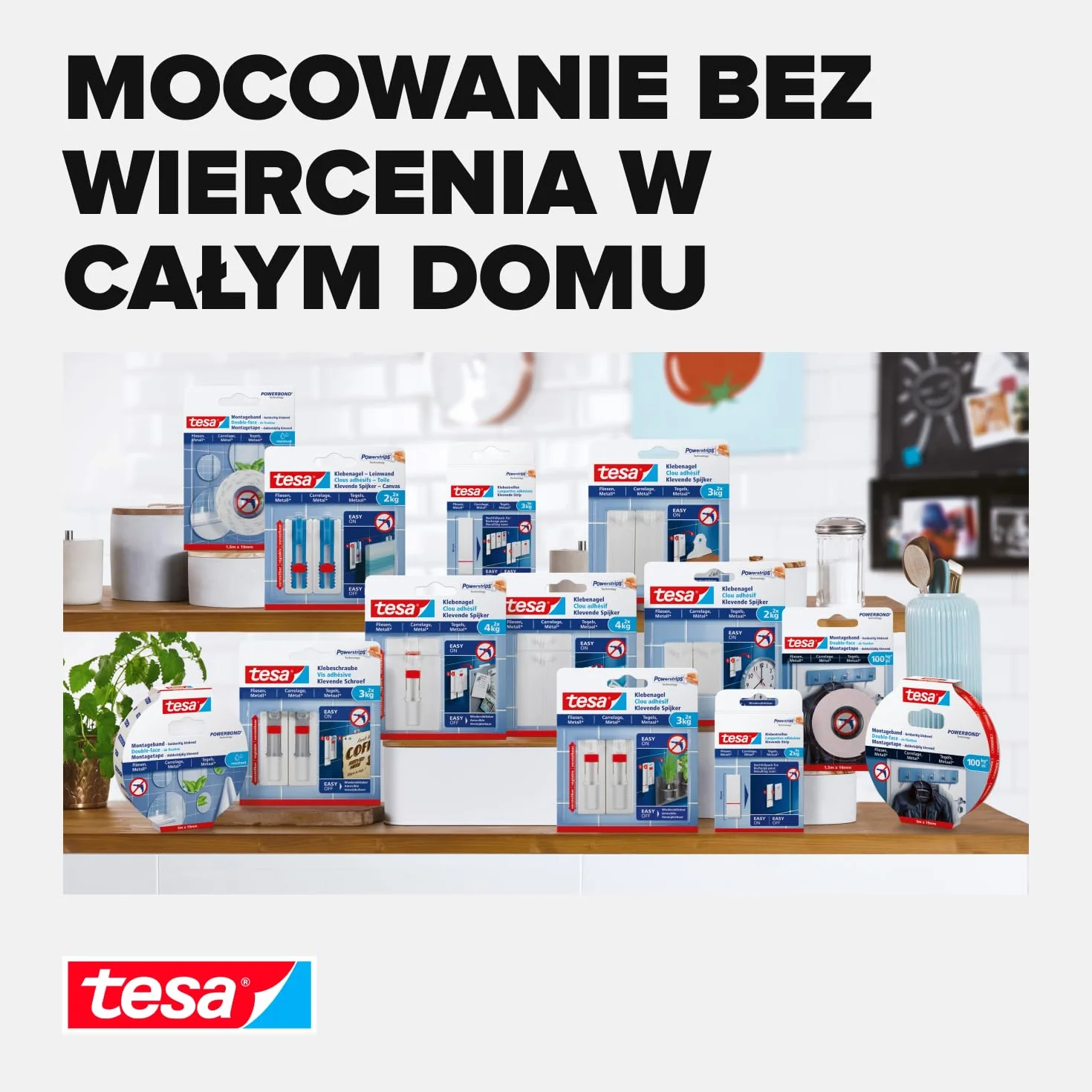 Regulowane śruby samoprzylepne tesa do płytek i metalu 3 kg