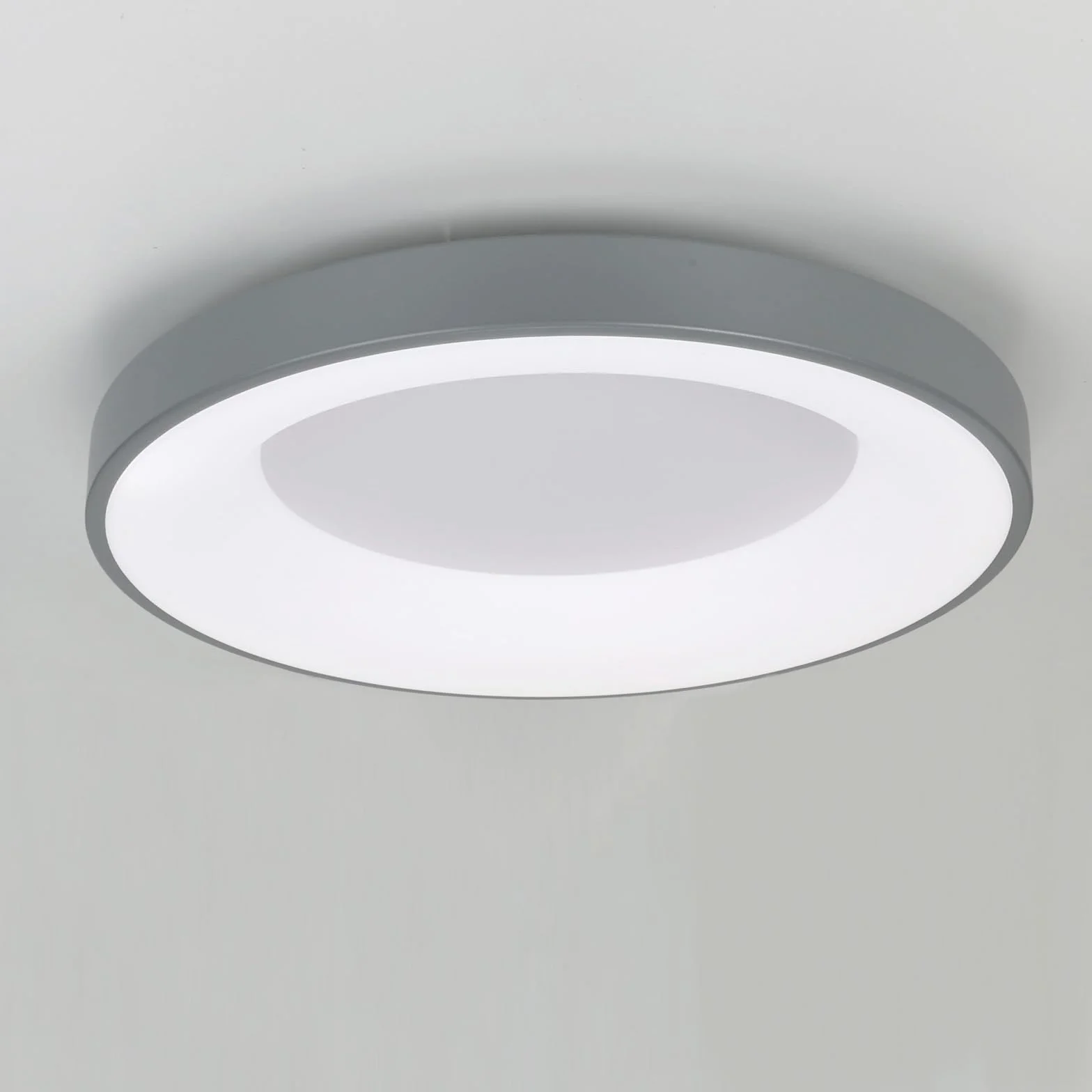 Alpinaluz Lampa sufitowa LED Ø 50 cm 40 W 5000 lumenów stal szara matowa CCT 3000K/4000K/6000K regulowane białe światło