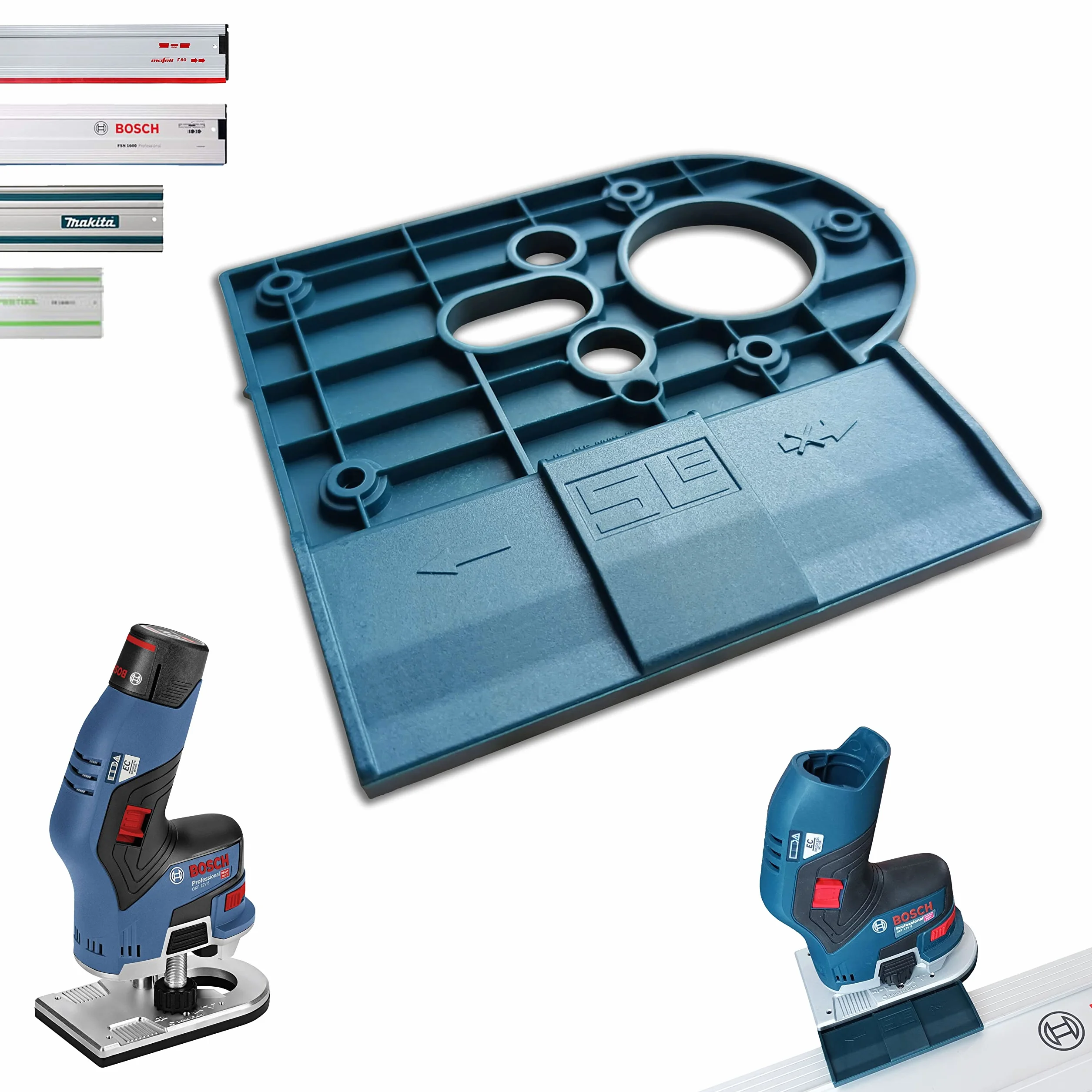 Adapter prowadnicy do frezarki Bosch GKF 12V-8 Makita Festool Mafell