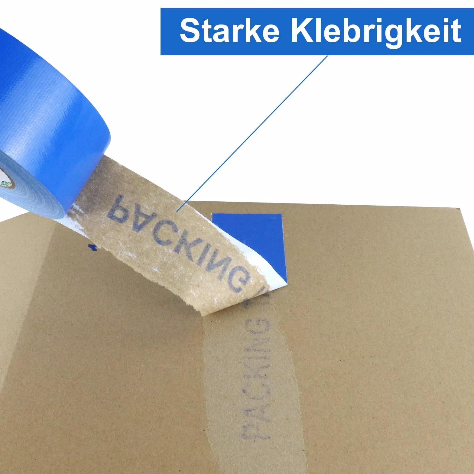 BOMEI PACK Taśma Pancerna Niebieska 50 mm x 30 m Wodoszczelna Tkanina Klejąca