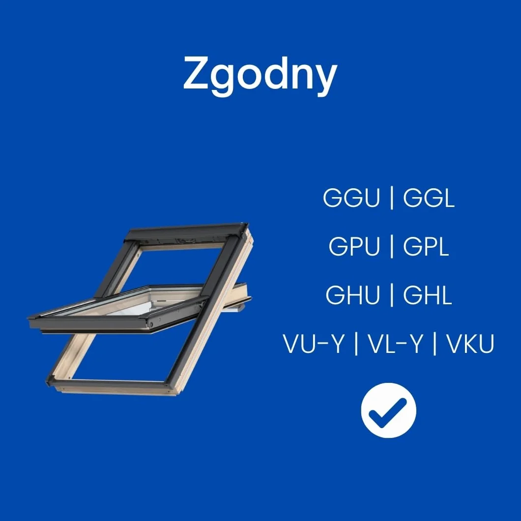 Zamek Kompatybilny z Velux VES V21 Czarny - Część Zastępcza do Okna Dachowego