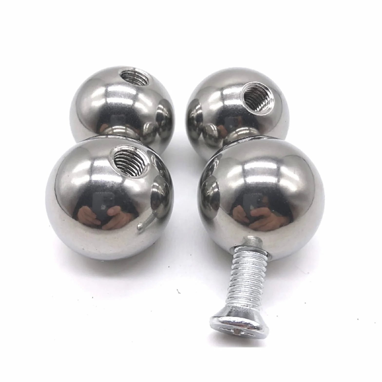 Stalowe kulki gwintowane półotworowe M6 10-60mm 18mm*M6 6szt