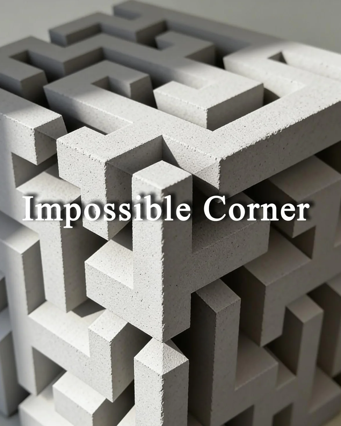 Impossible Corners sztuka ścienna 3D naklejka narożna stereoskopowa naklejka na kostkę graficzny obraz