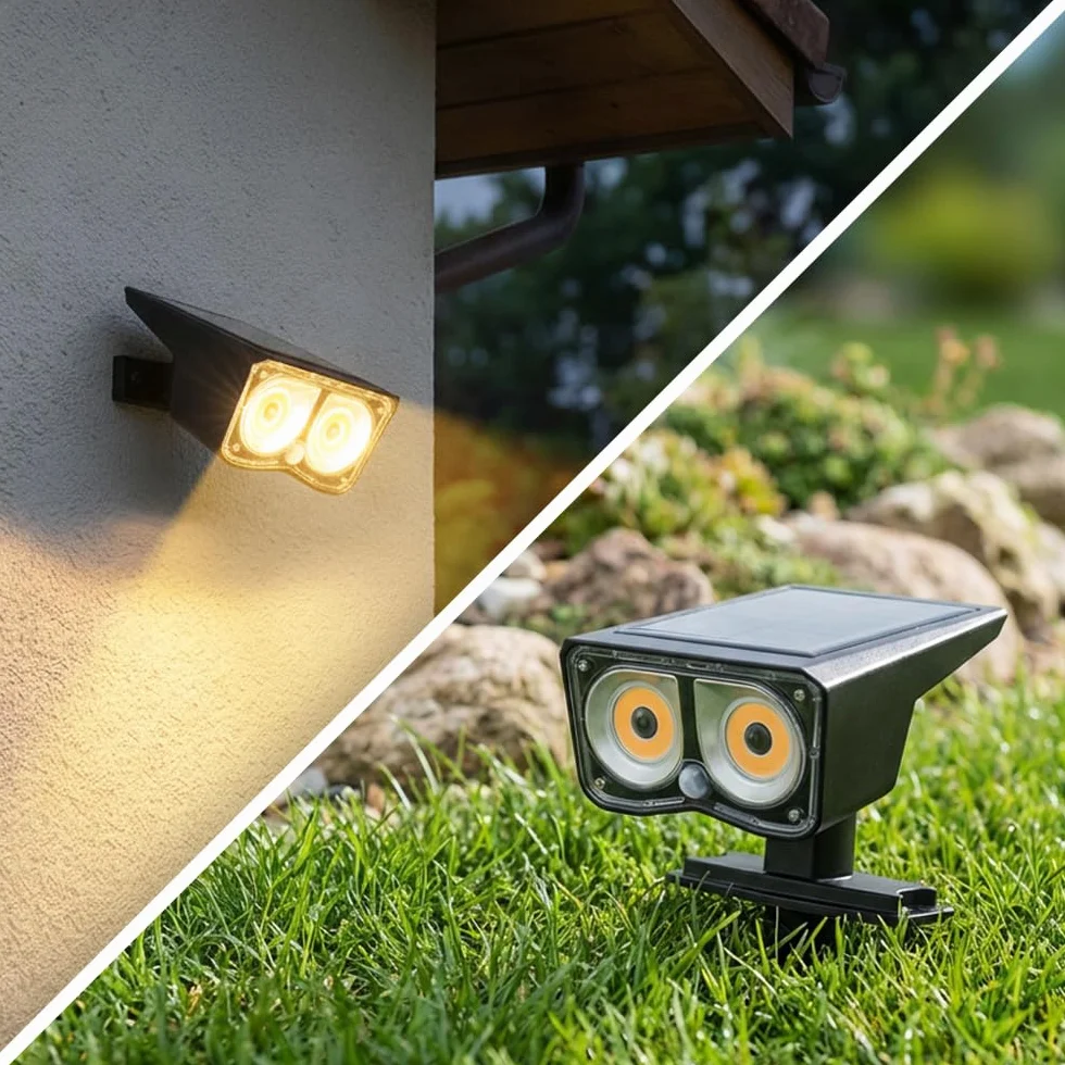 Horoz Electric Reflektor Solarny LED Ogrodowy 3W OZMO 2w1 z Czujnikiem Ruchu PIR, IP44, 50-200lm