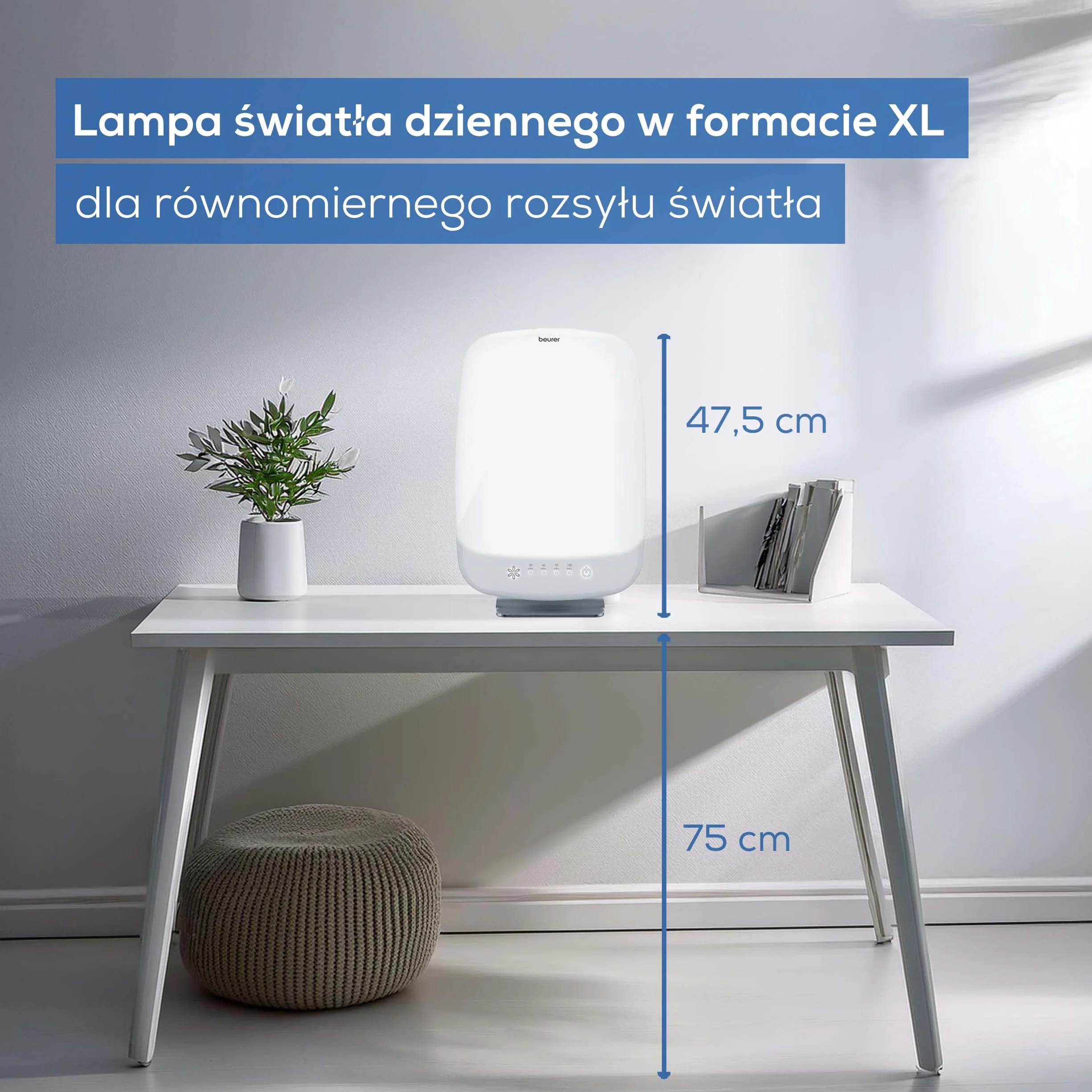 Beurer TL 95 Lampa dzienna 14 000 luksów SunLike LED regulacja natężenia