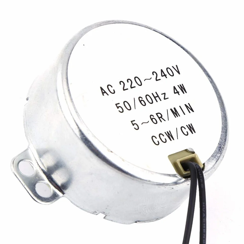 Synchron Motor 4W 220-240V CW/CCW 5-6RPM Drehscheibe