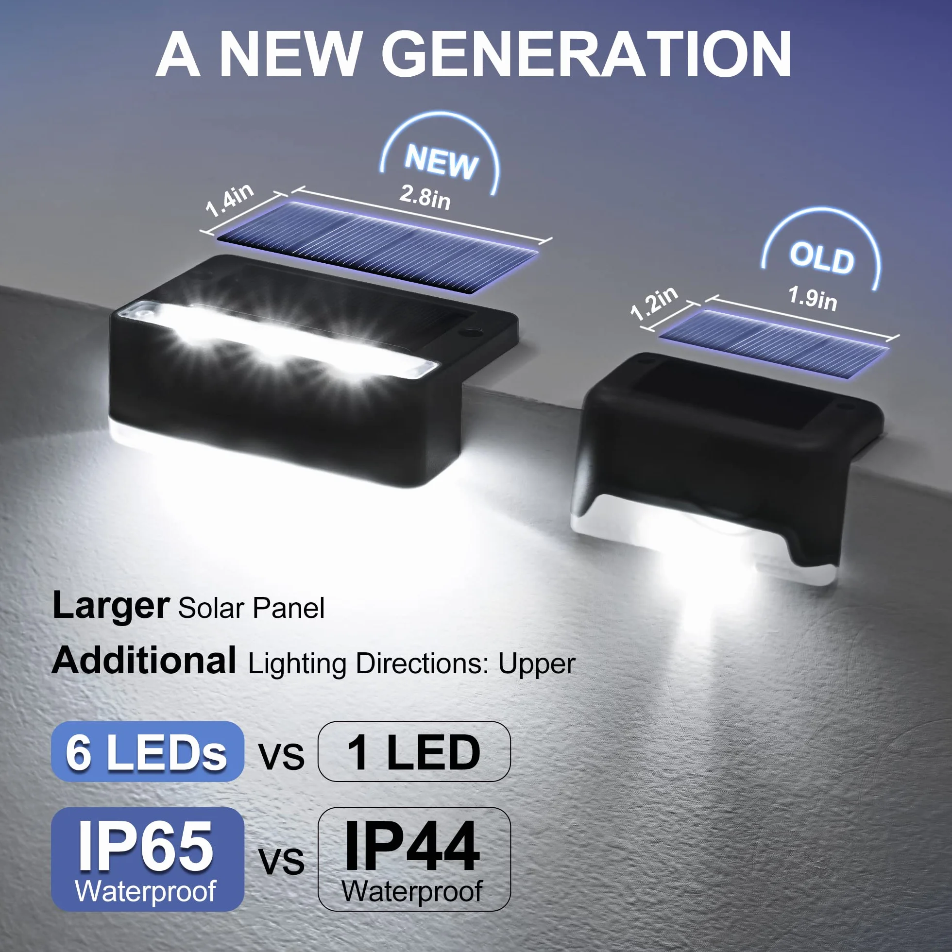 Solpex Solarne lampy ścienne LED 12 sztuk wodoodporne na zewnątrz czarny zimna biel